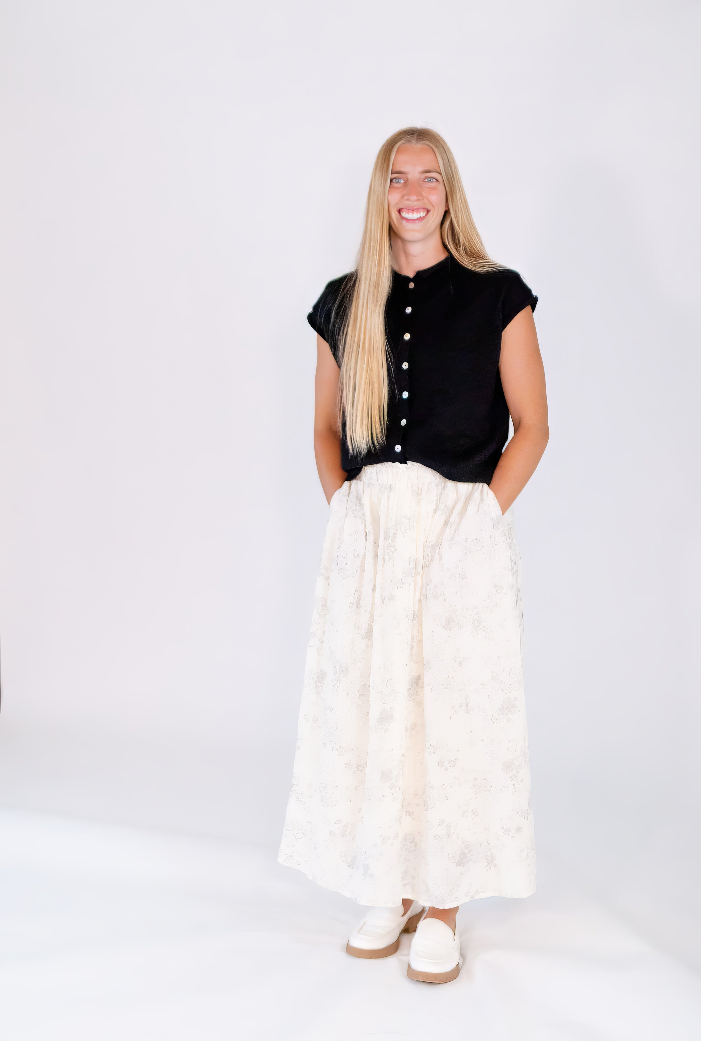 Tonae Floral Midi Skirt