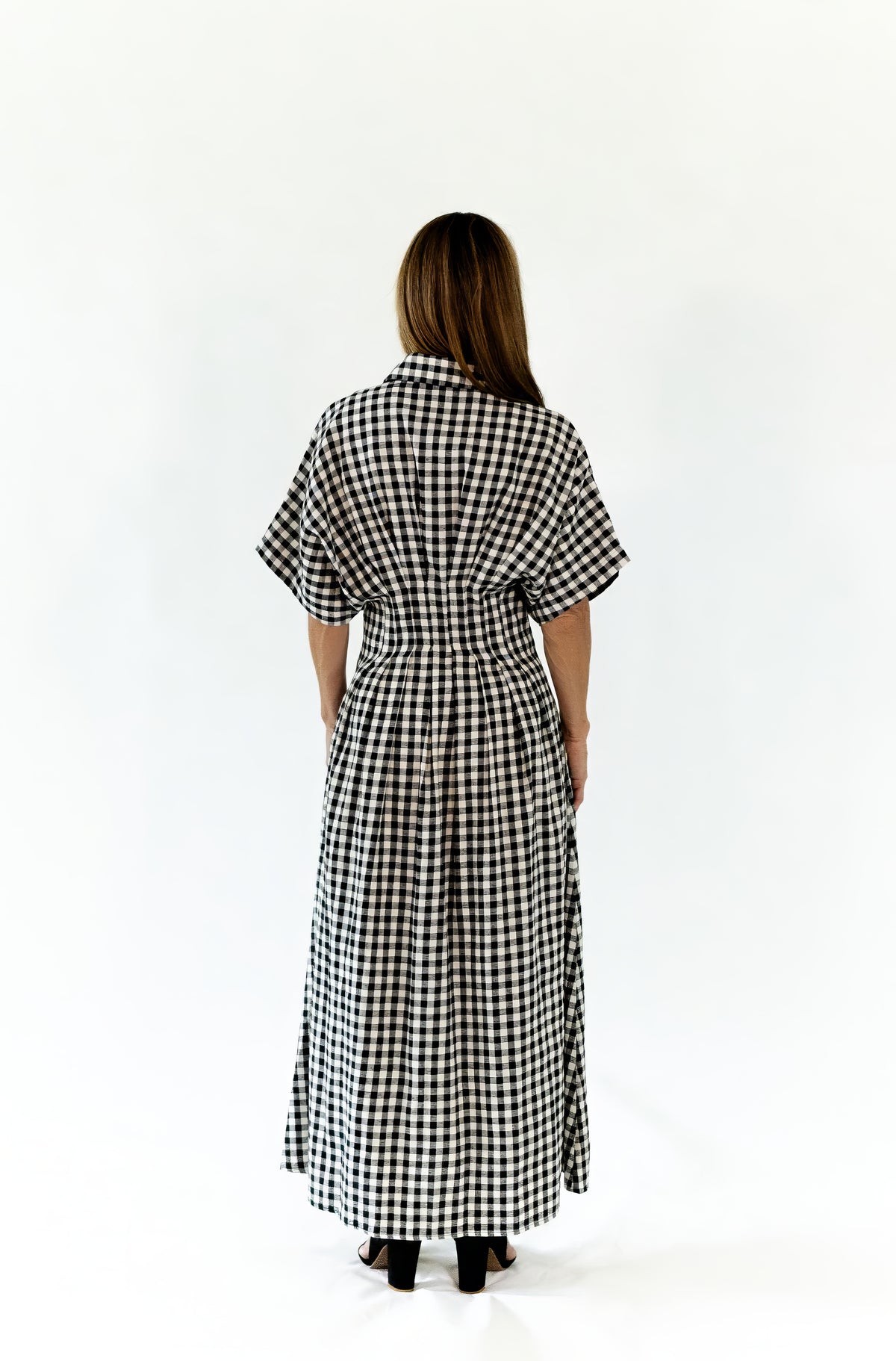 Nyx Pleated Gingham Dress