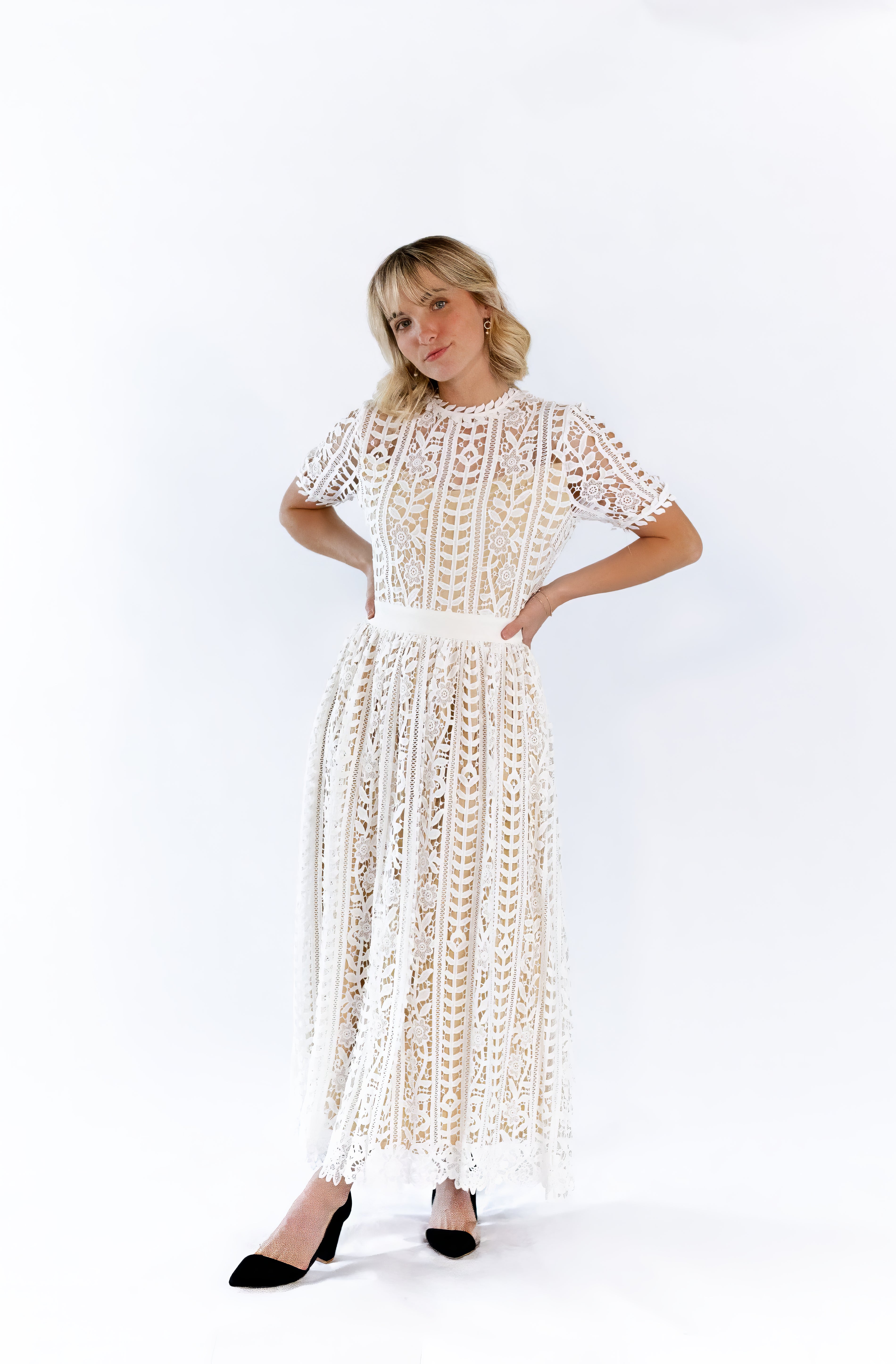 Angelica Lace Midi Dress