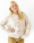 Oatmeal Striped Cardigan