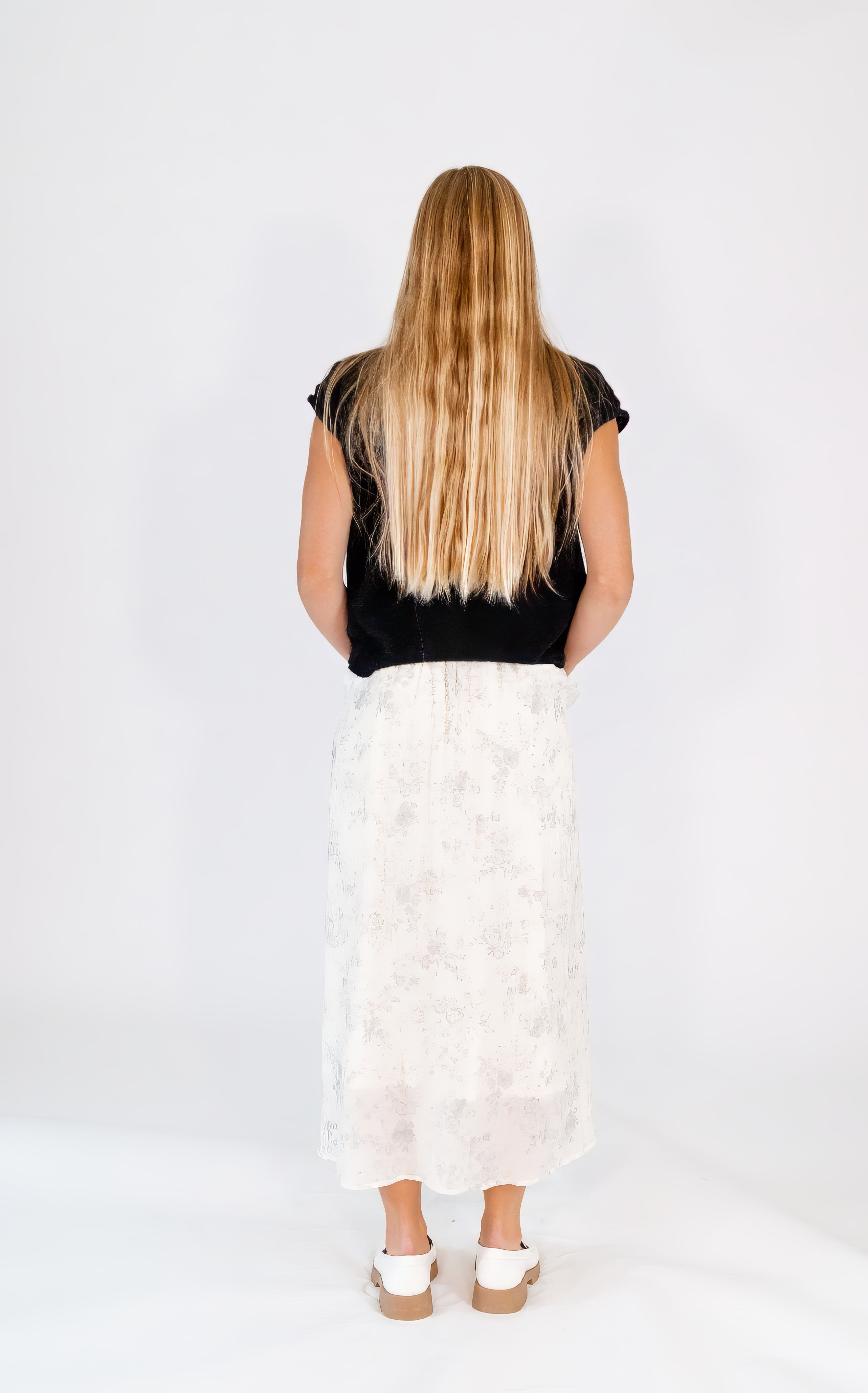Tonae Floral Midi Skirt