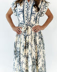 Brink Border Print Midi Dress