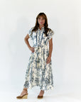 Brink Border Print Midi Dress