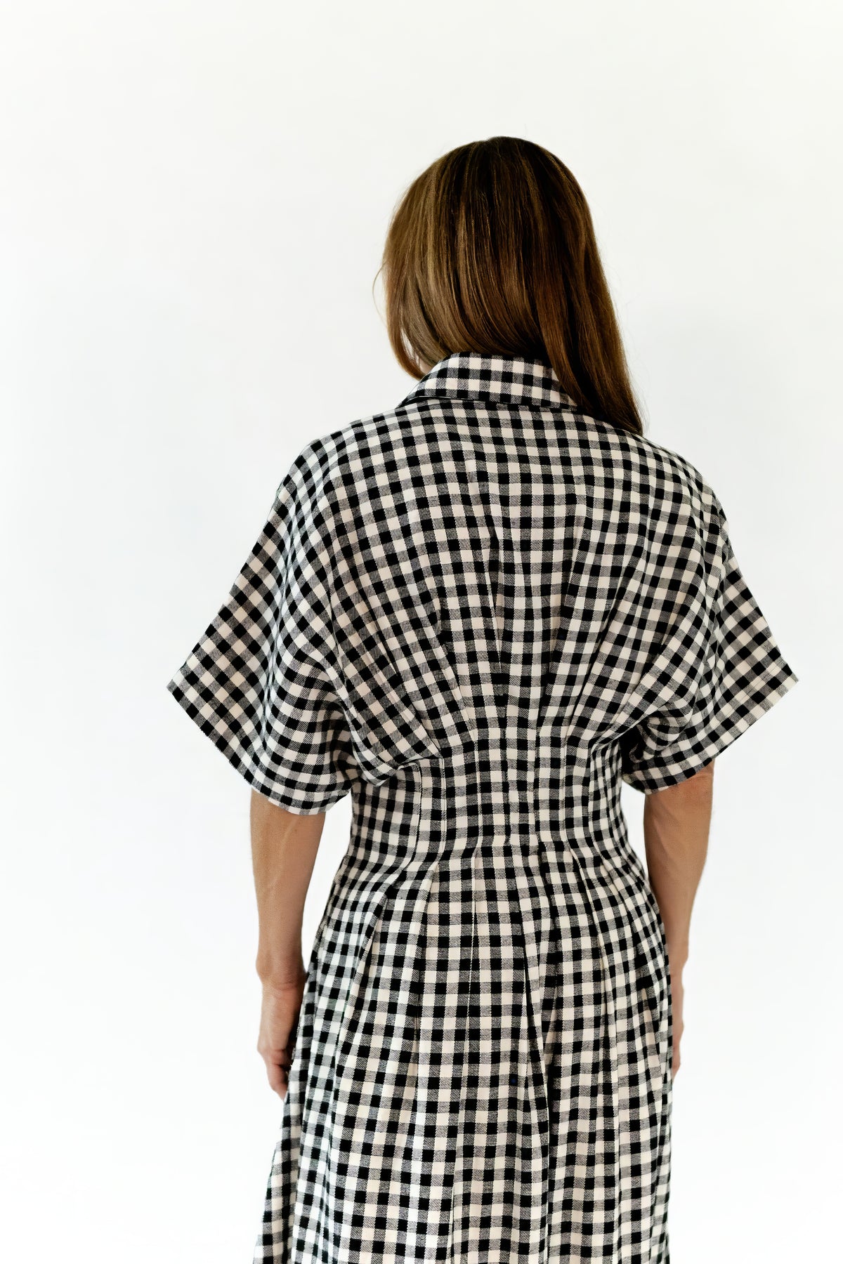 Nyx Pleated Gingham Dress