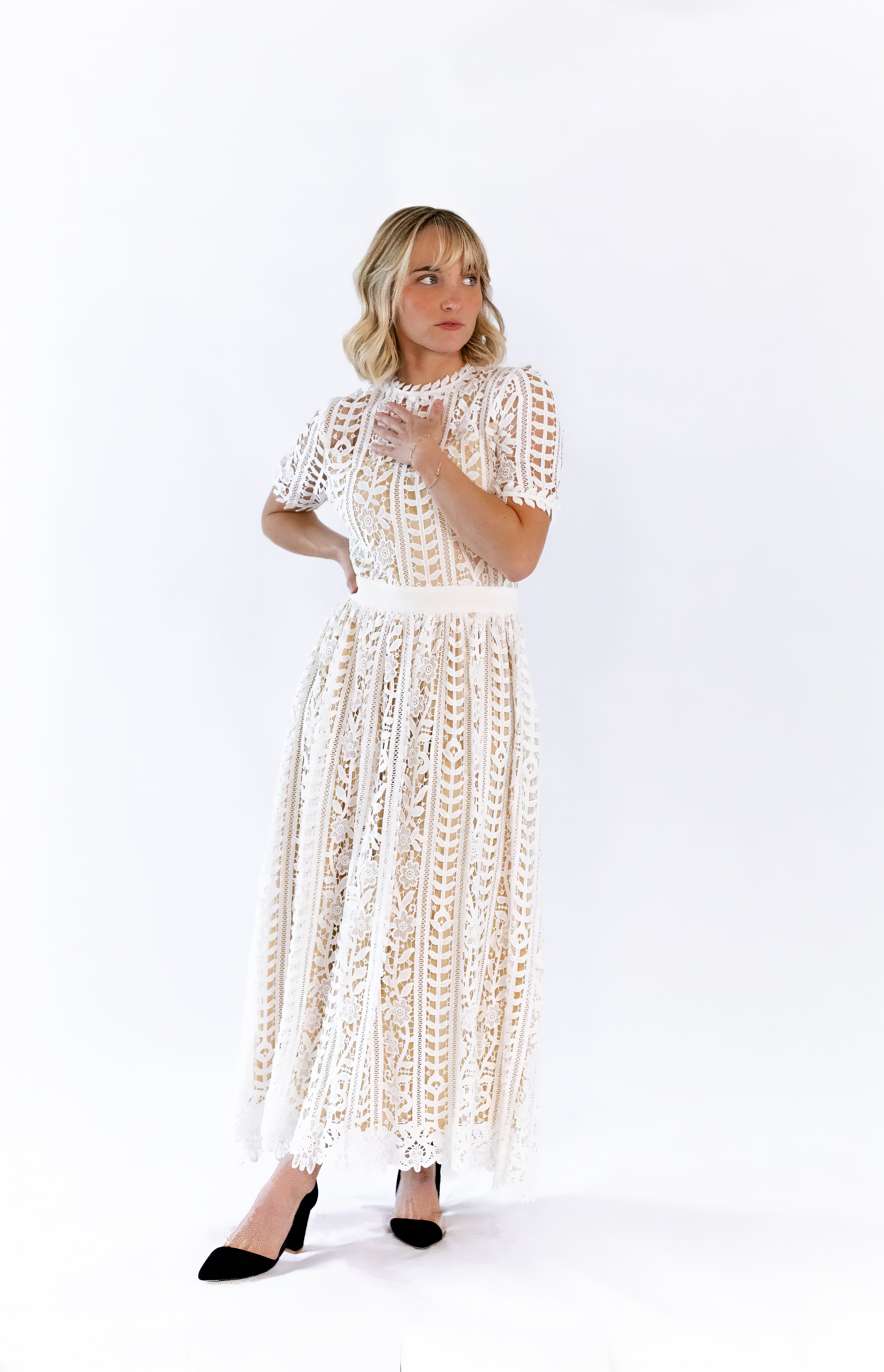 Angelica Lace Midi Dress