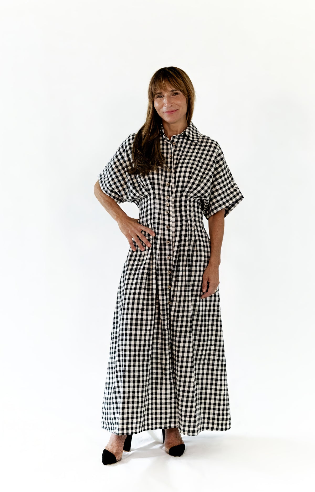 Nyx Pleated Gingham Dress
