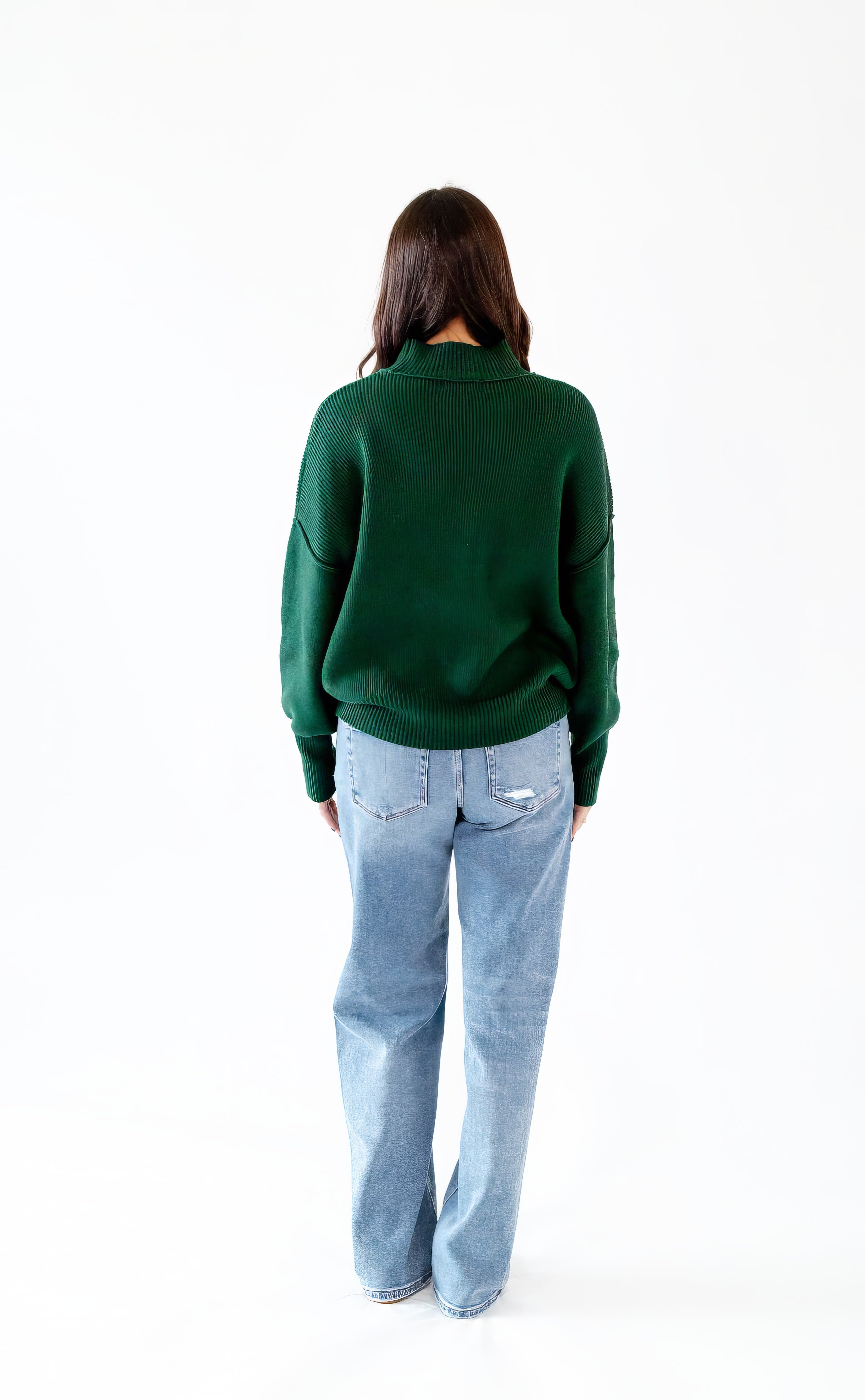 Soliel Ribbed Mock Neck Sweater