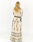 Elina Belted Paisley Maxi Dress
