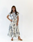 Brink Border Print Midi Dress