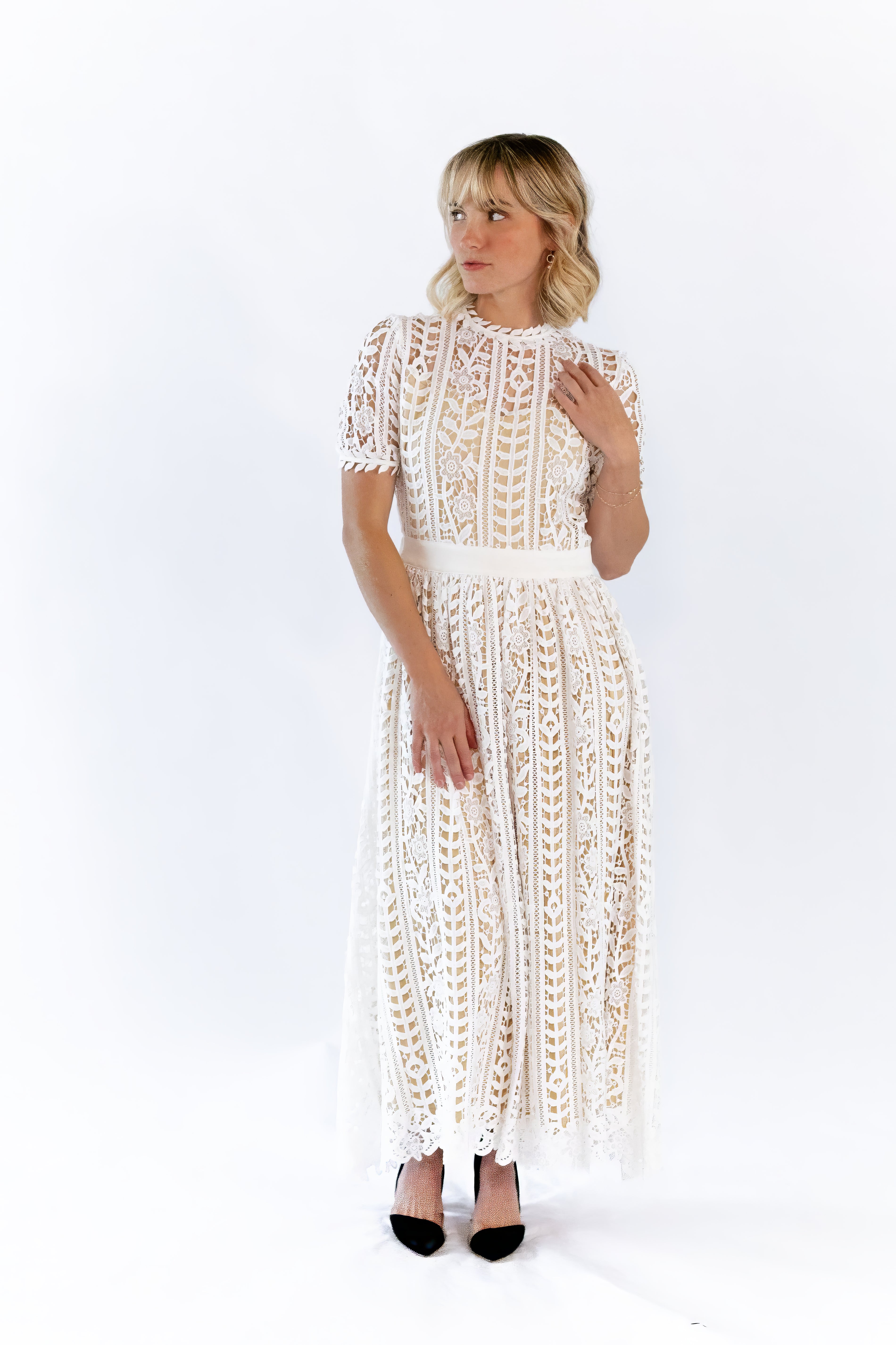 Angelica Lace Midi Dress