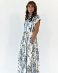 Brink Border Print Midi Dress