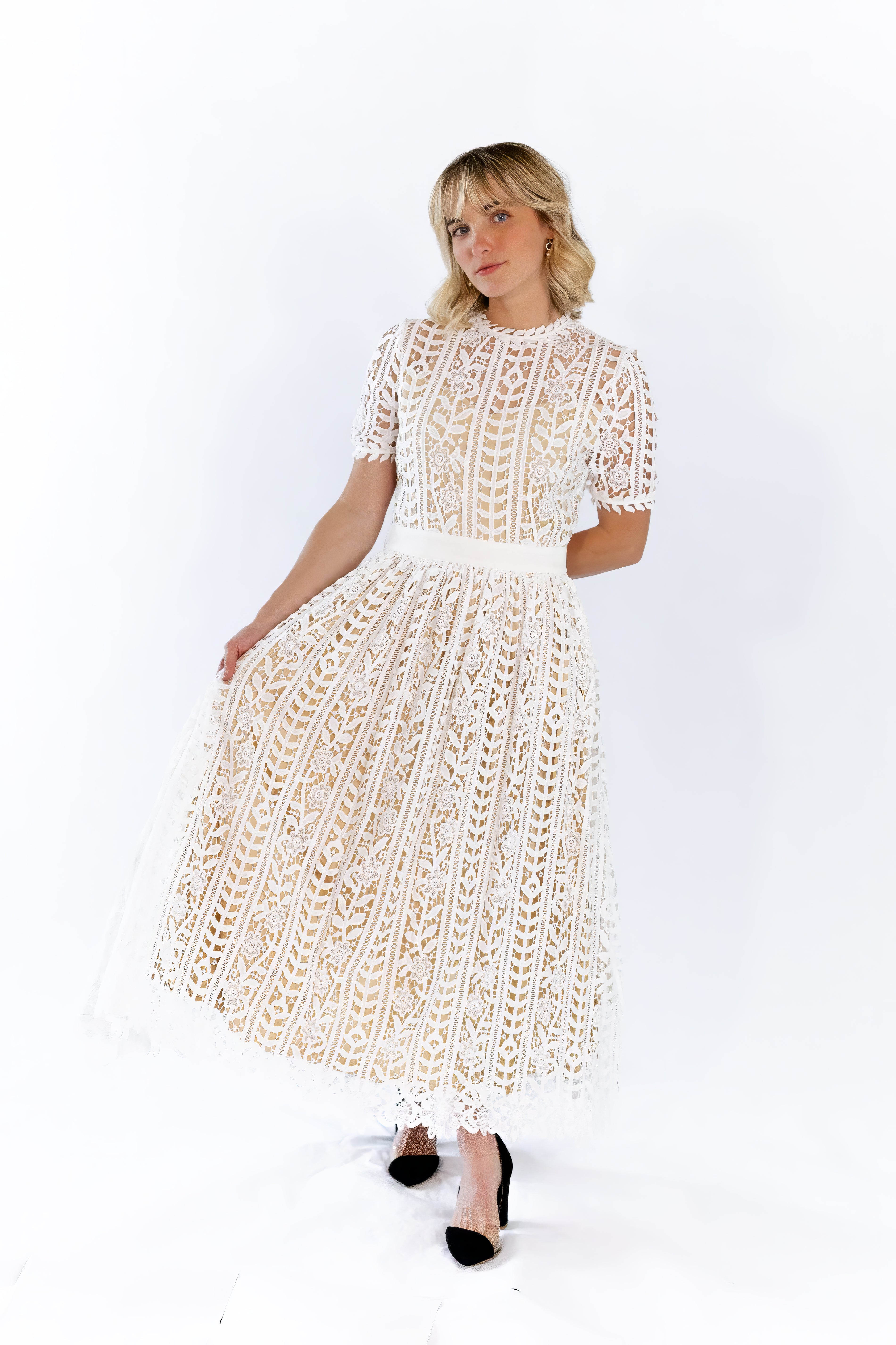 Angelica Lace Midi Dress
