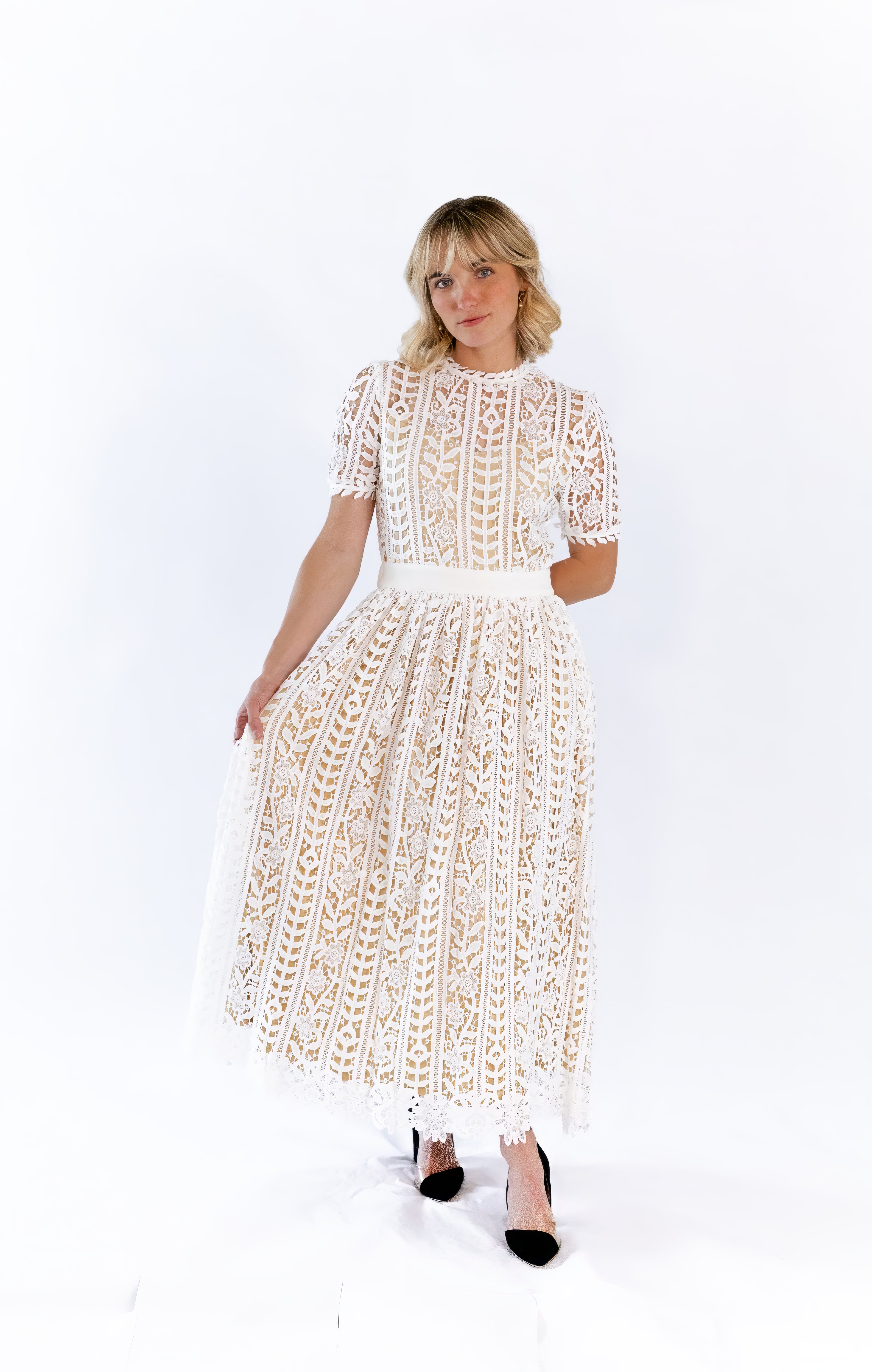 Angelica Lace Midi Dress