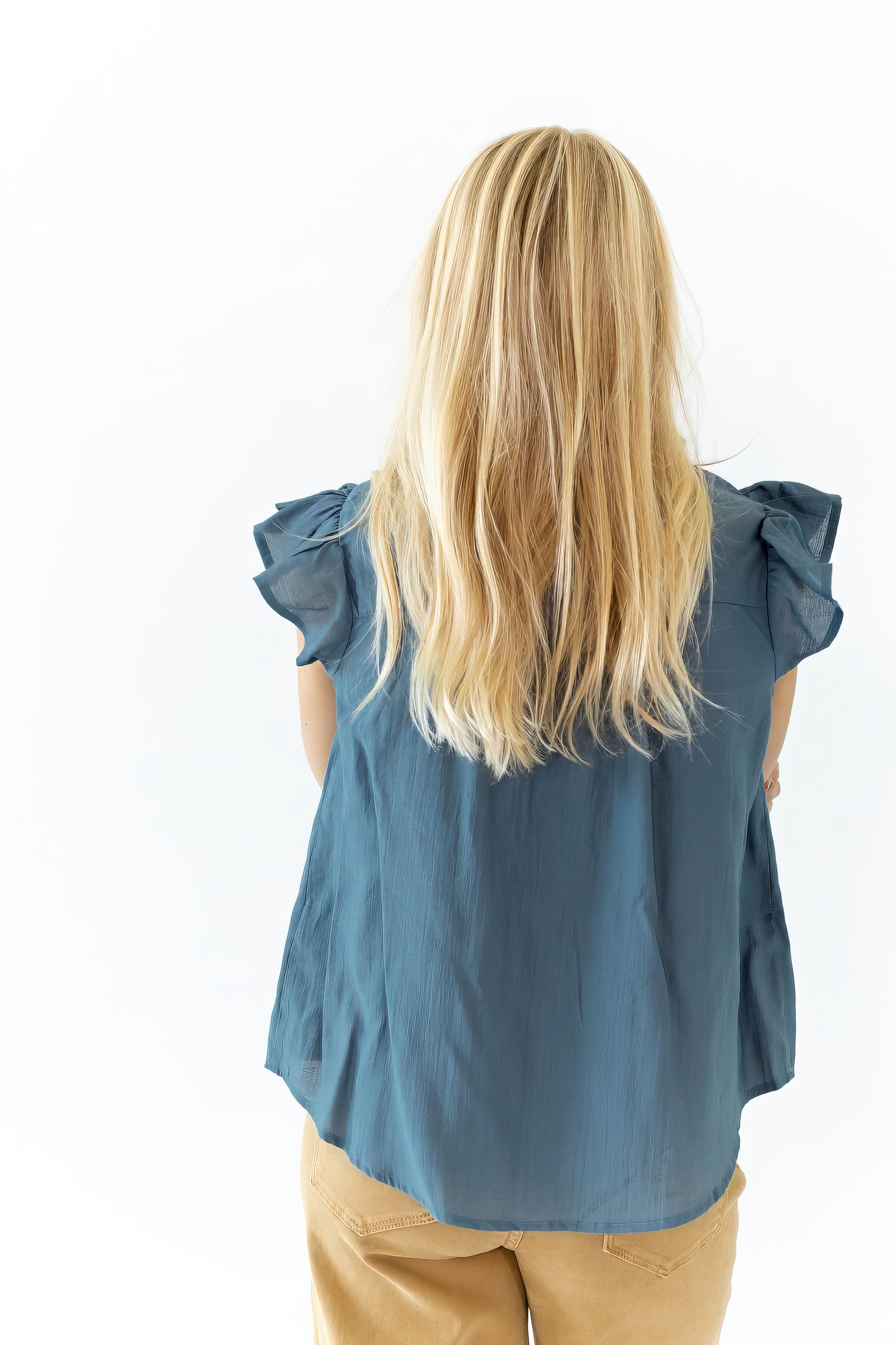 Audrey Tie Detail Top · Teal