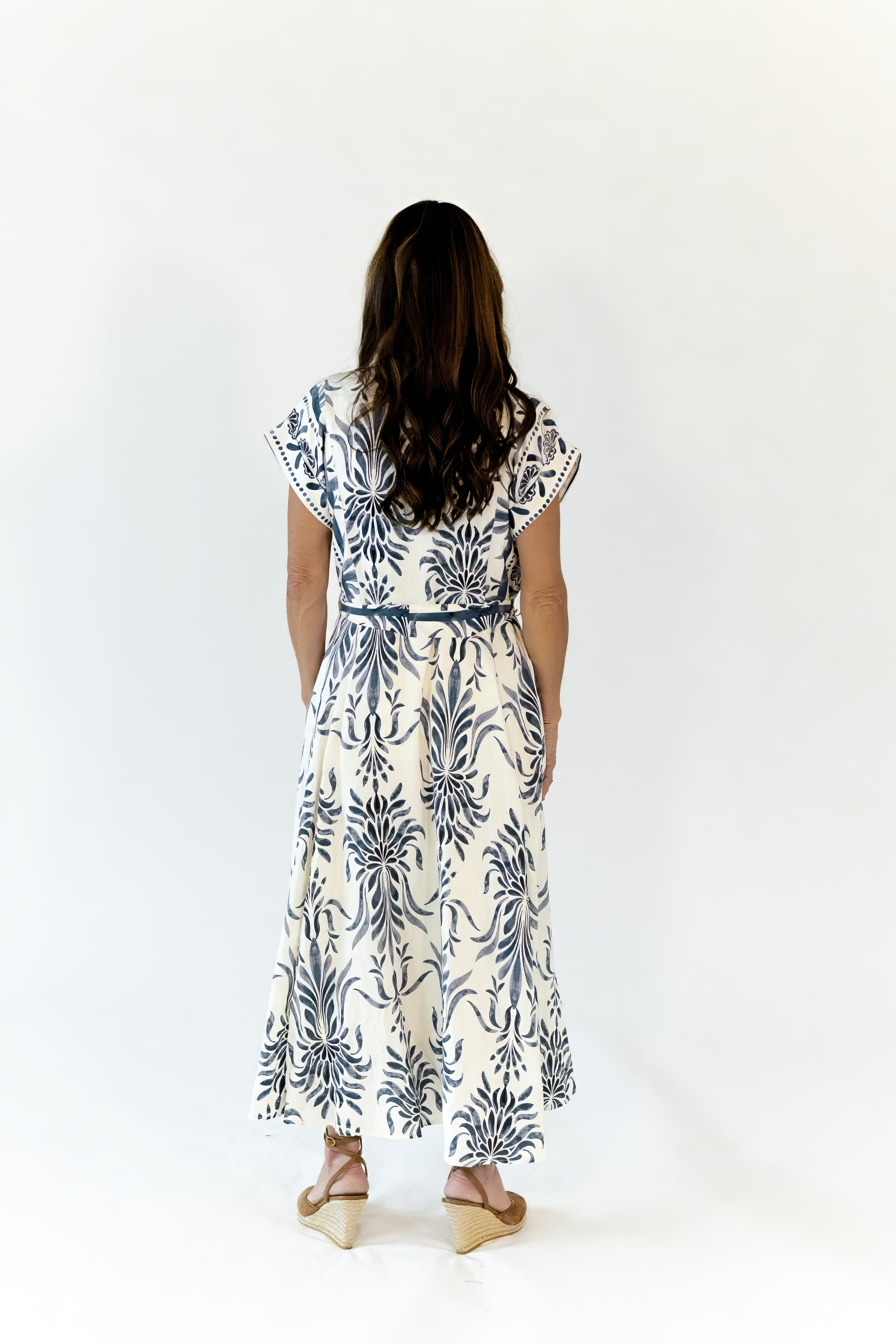 Brink Border Print Midi Dress