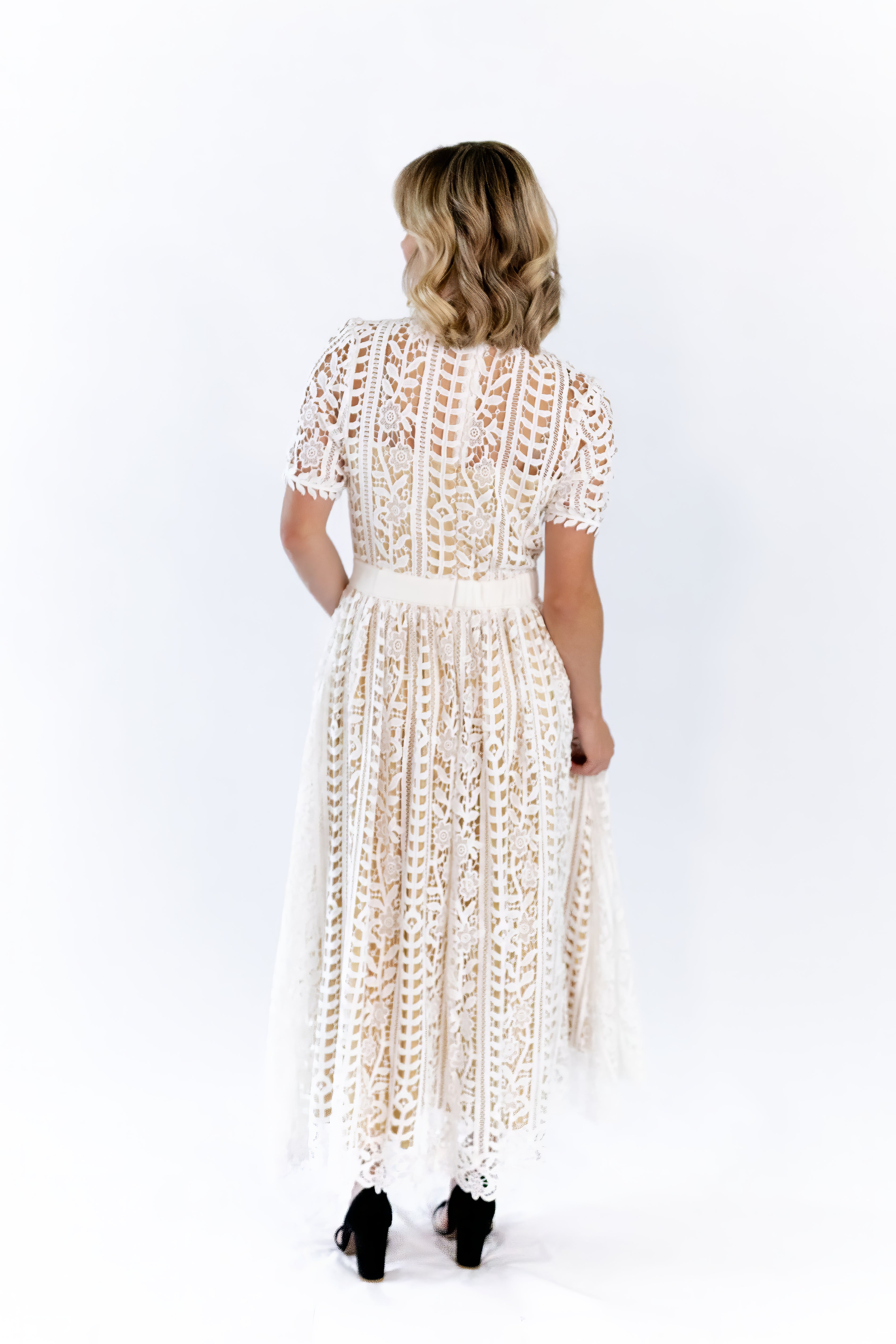 Angelica Lace Midi Dress
