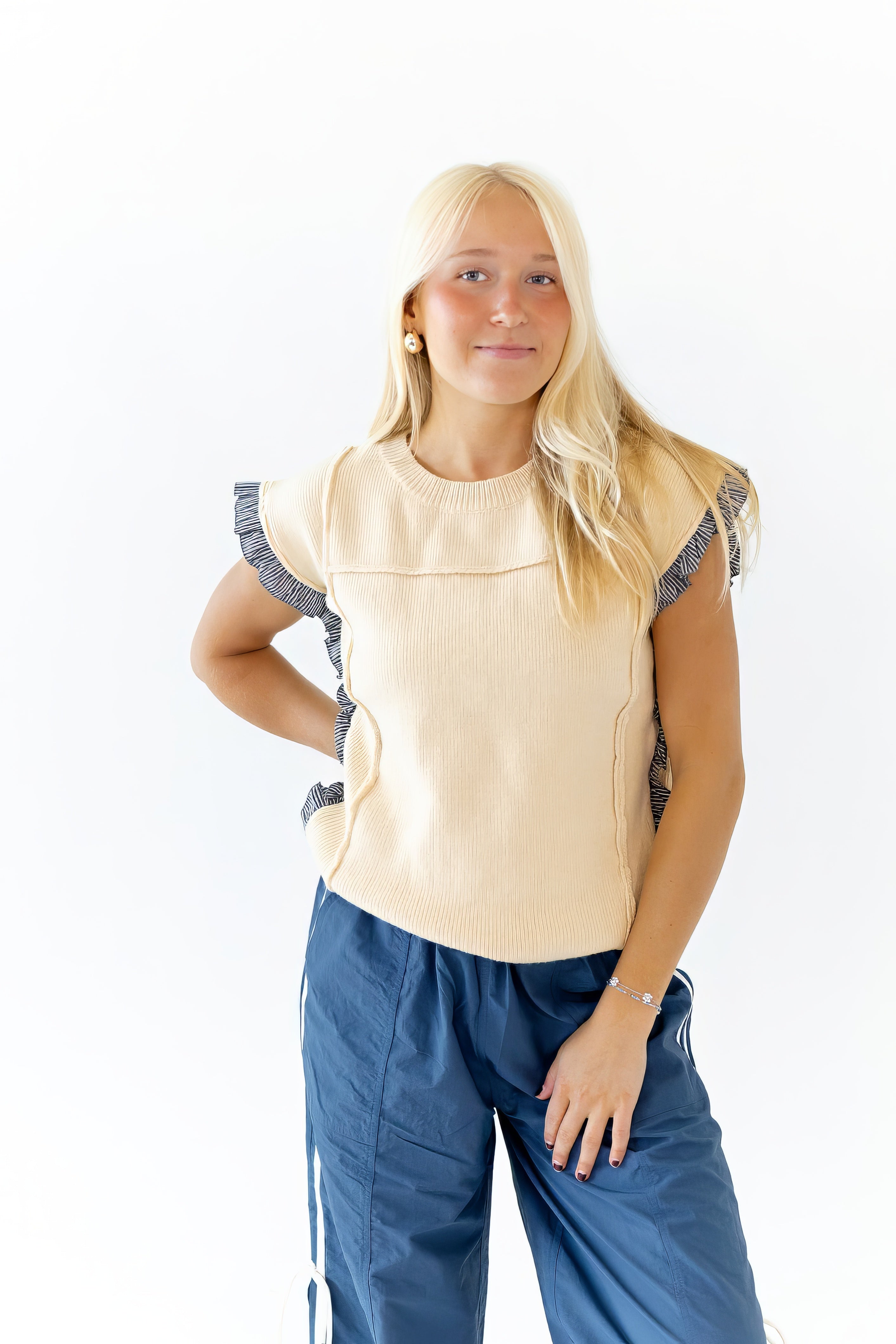 Jetson Side Tie Joggers · Blue
