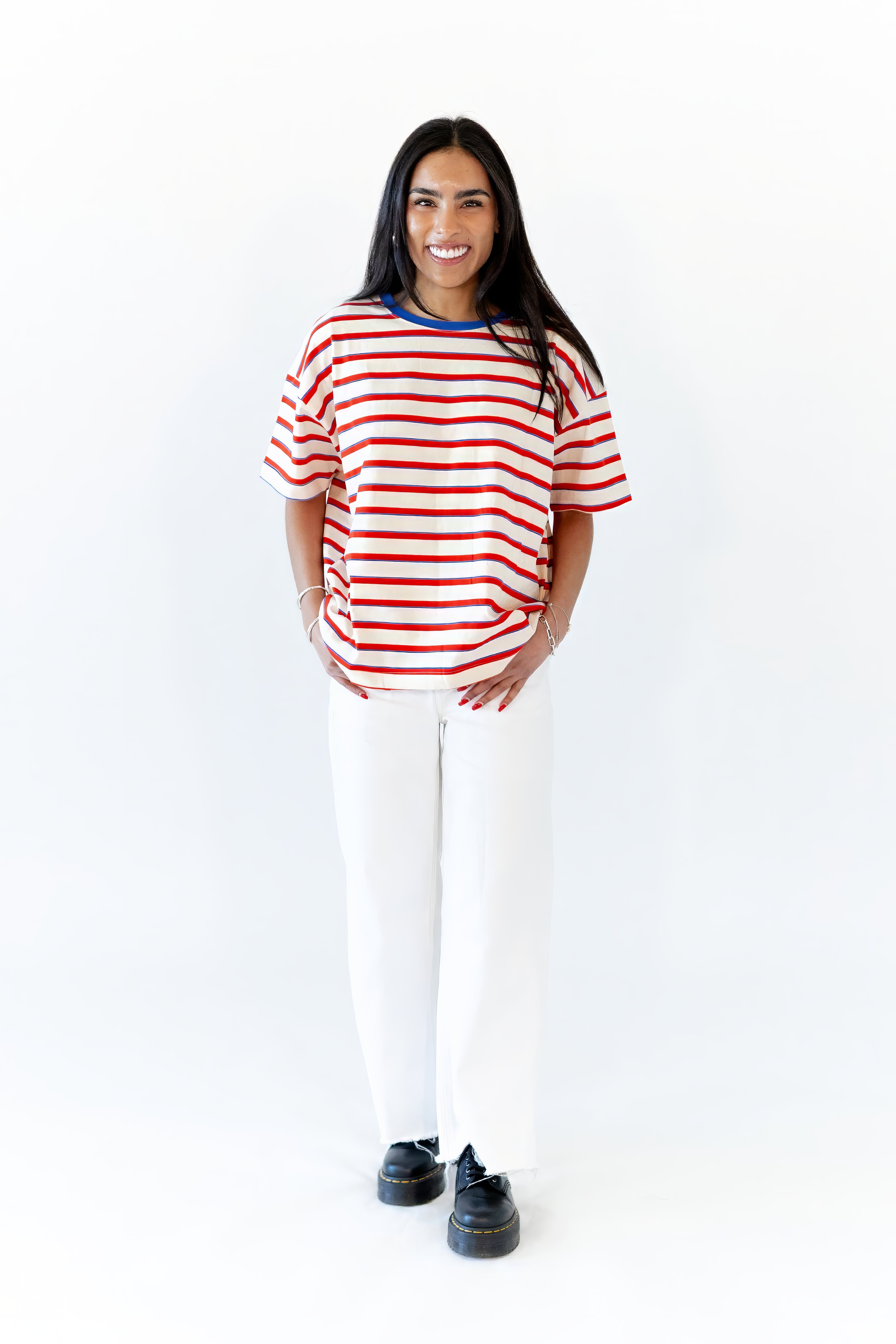 Bardot Boxy Striped Tee