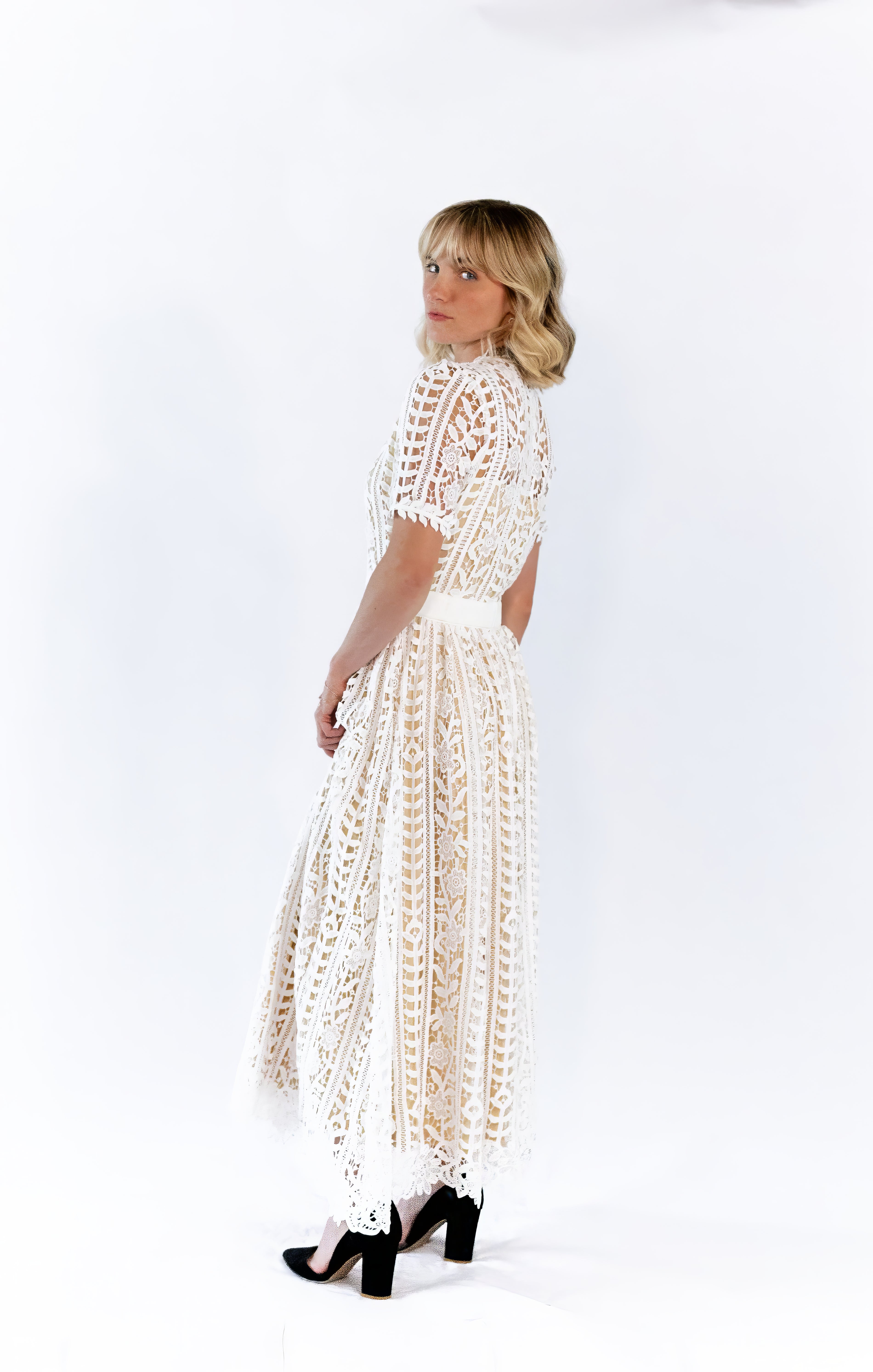 Angelica Lace Midi Dress