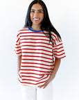 Bardot Boxy Striped Tee