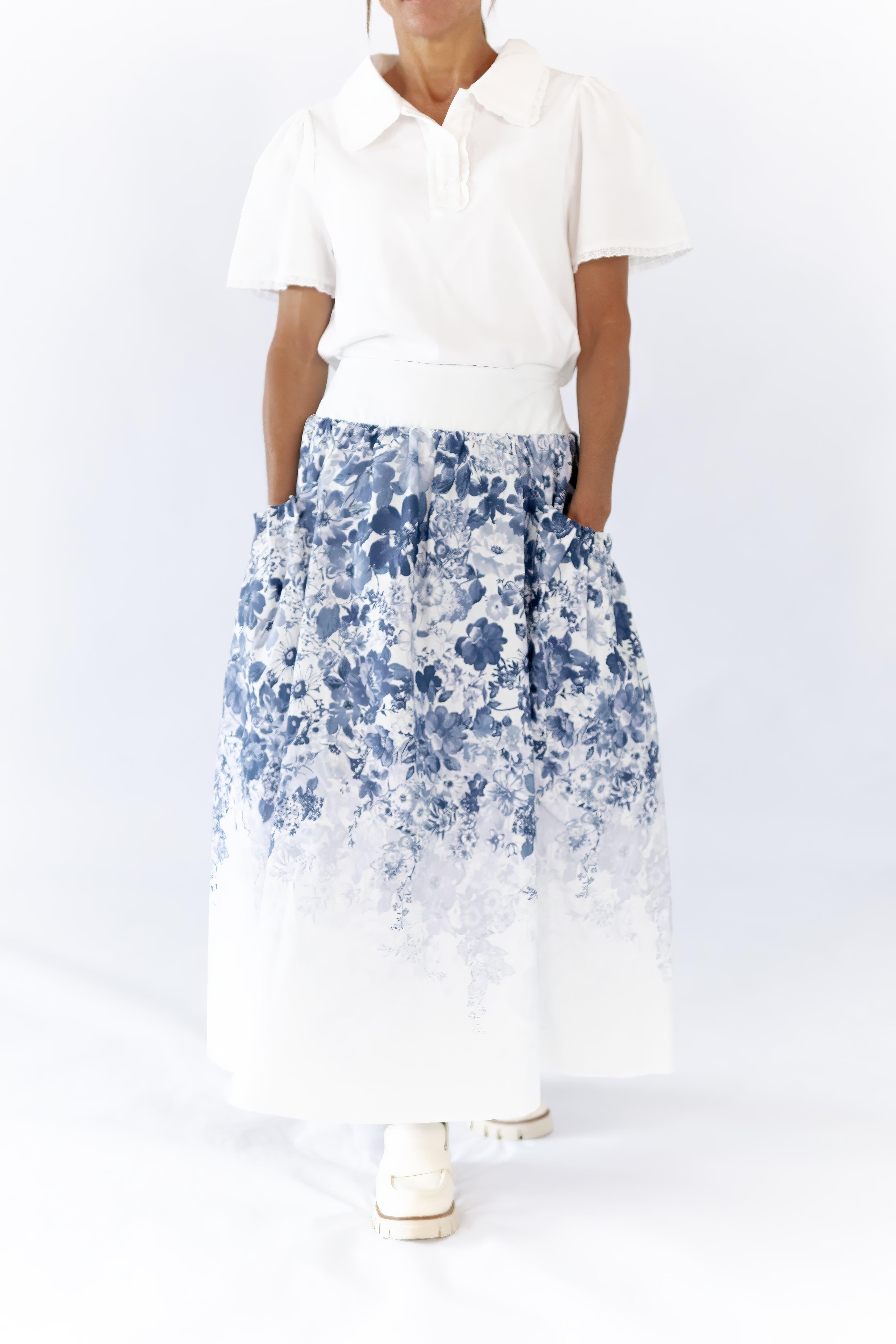 Samantha Floral Midi Skirt