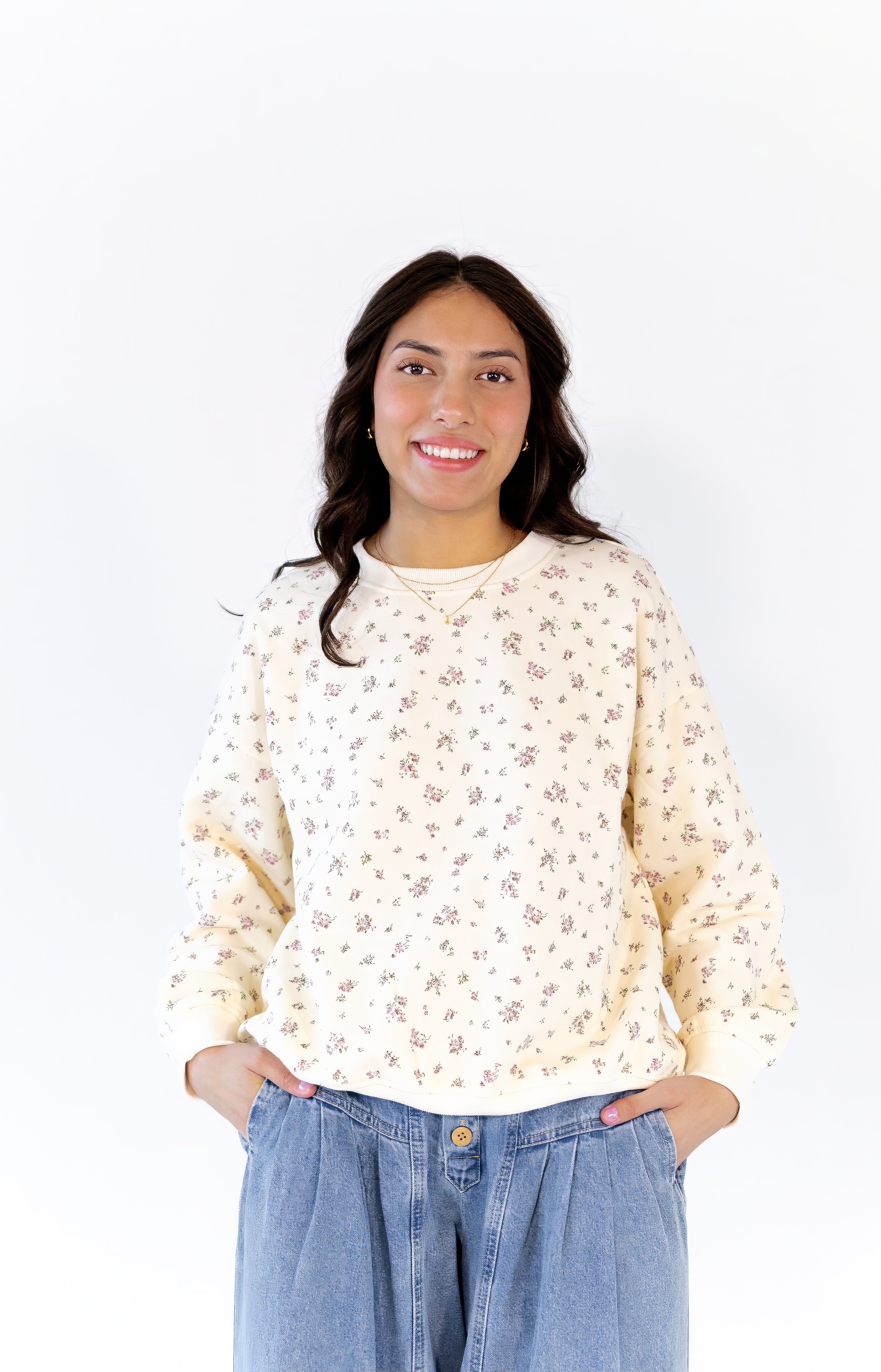 Lidia Ditsy Floral Crewneck
