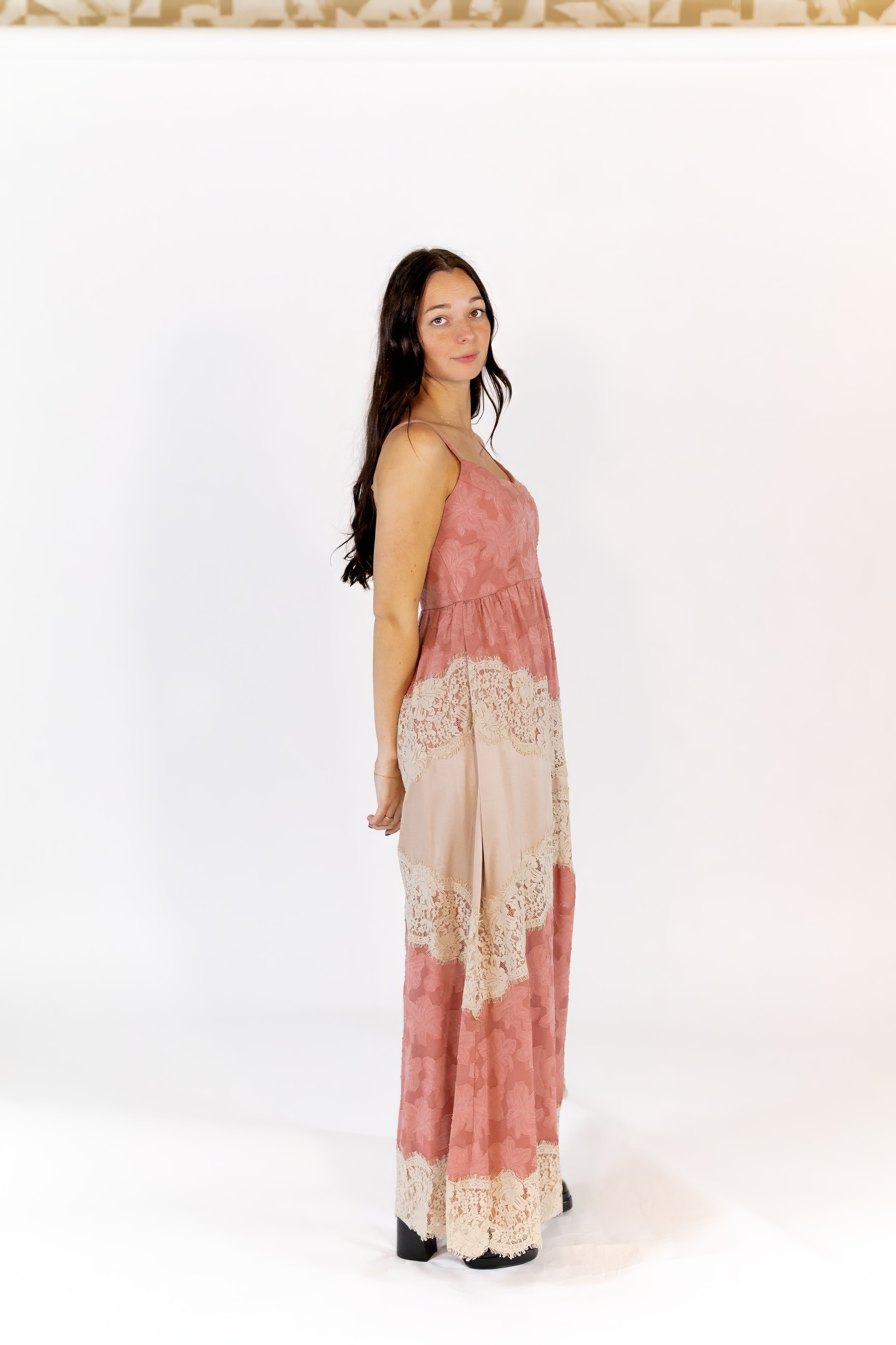 Oaklen Lace Inset Maxi Dress
