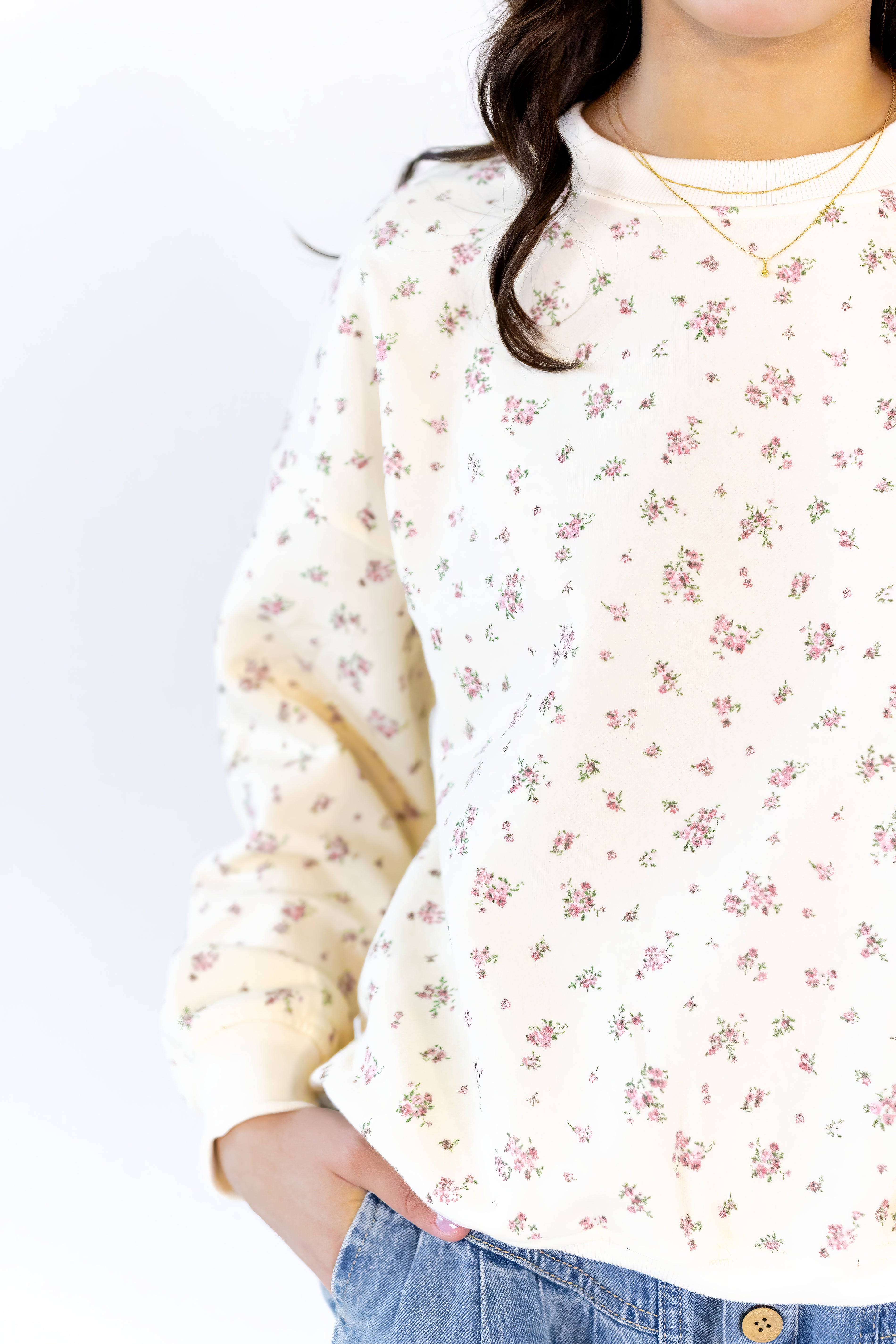 Lidia Ditsy Floral Crewneck