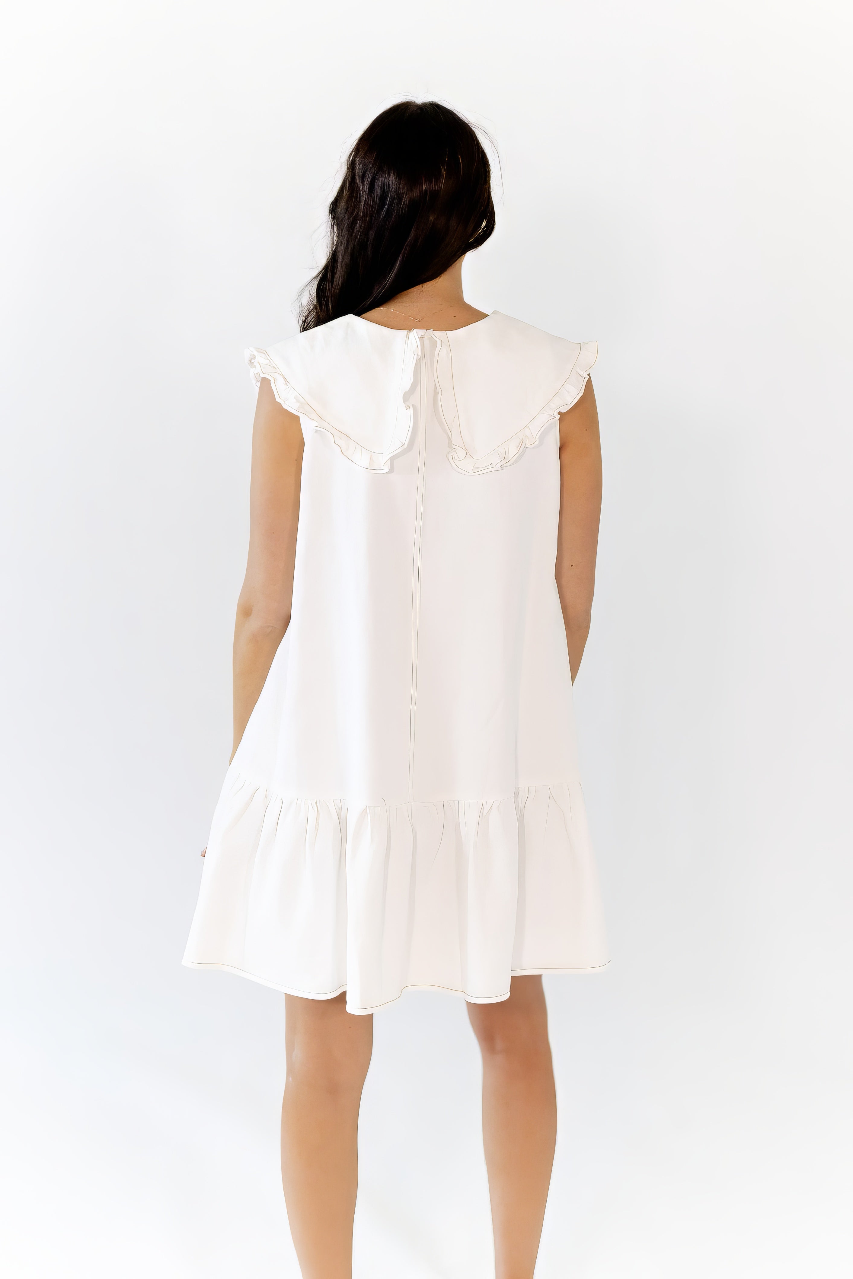 Larose Oversized Collar Shift Dress