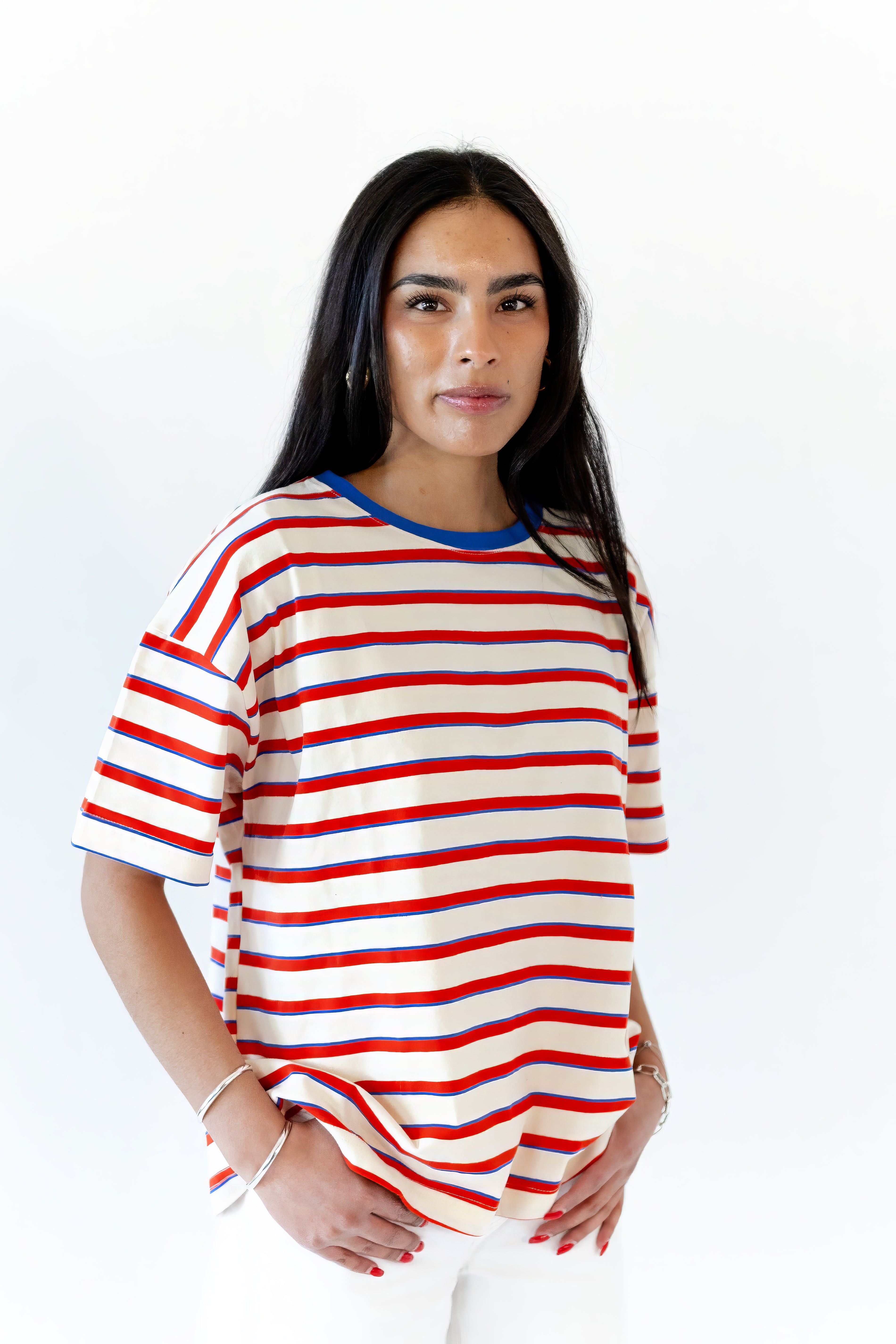 Bardot Boxy Striped Tee