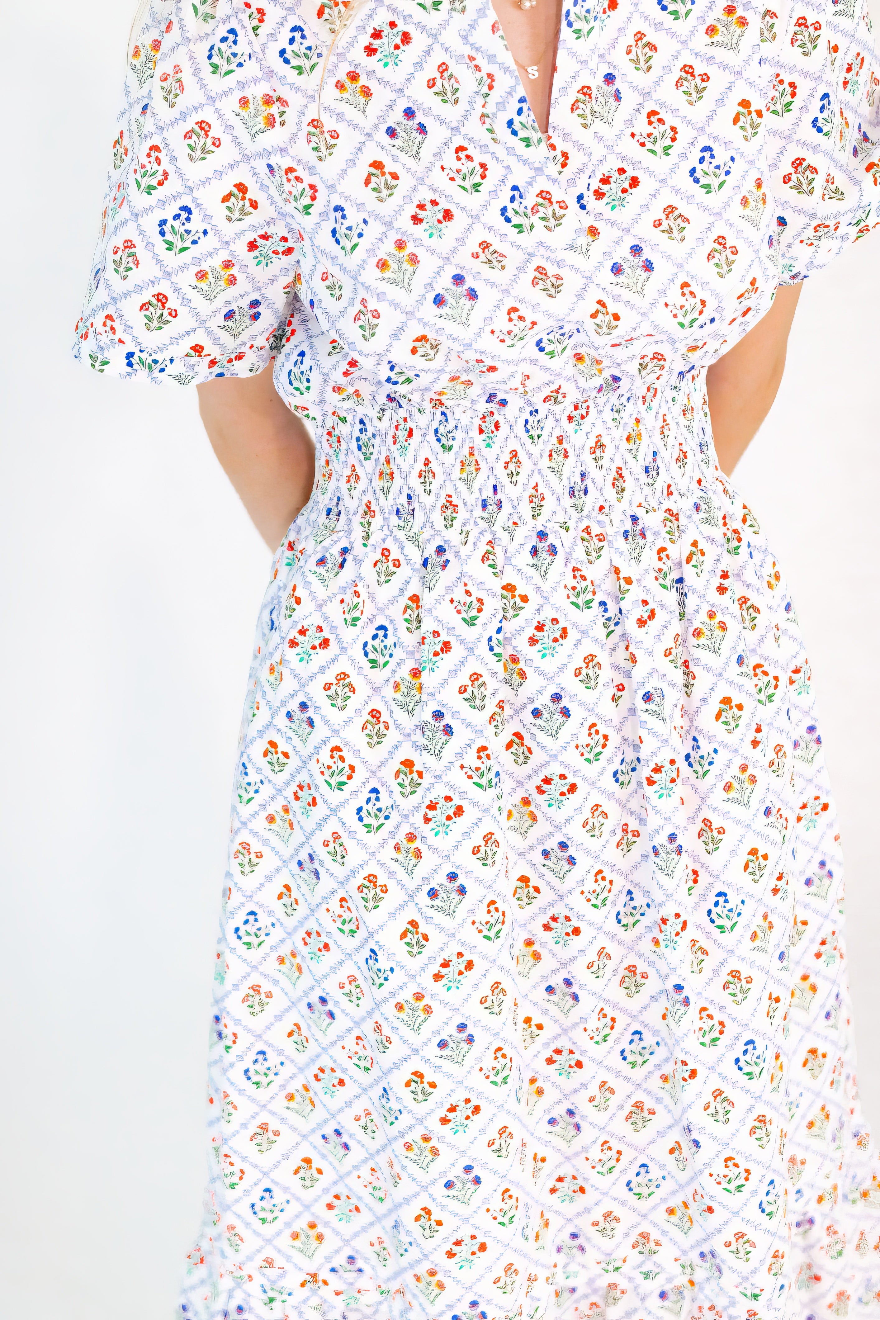 Sicily Vintage Floral Maxi Dress