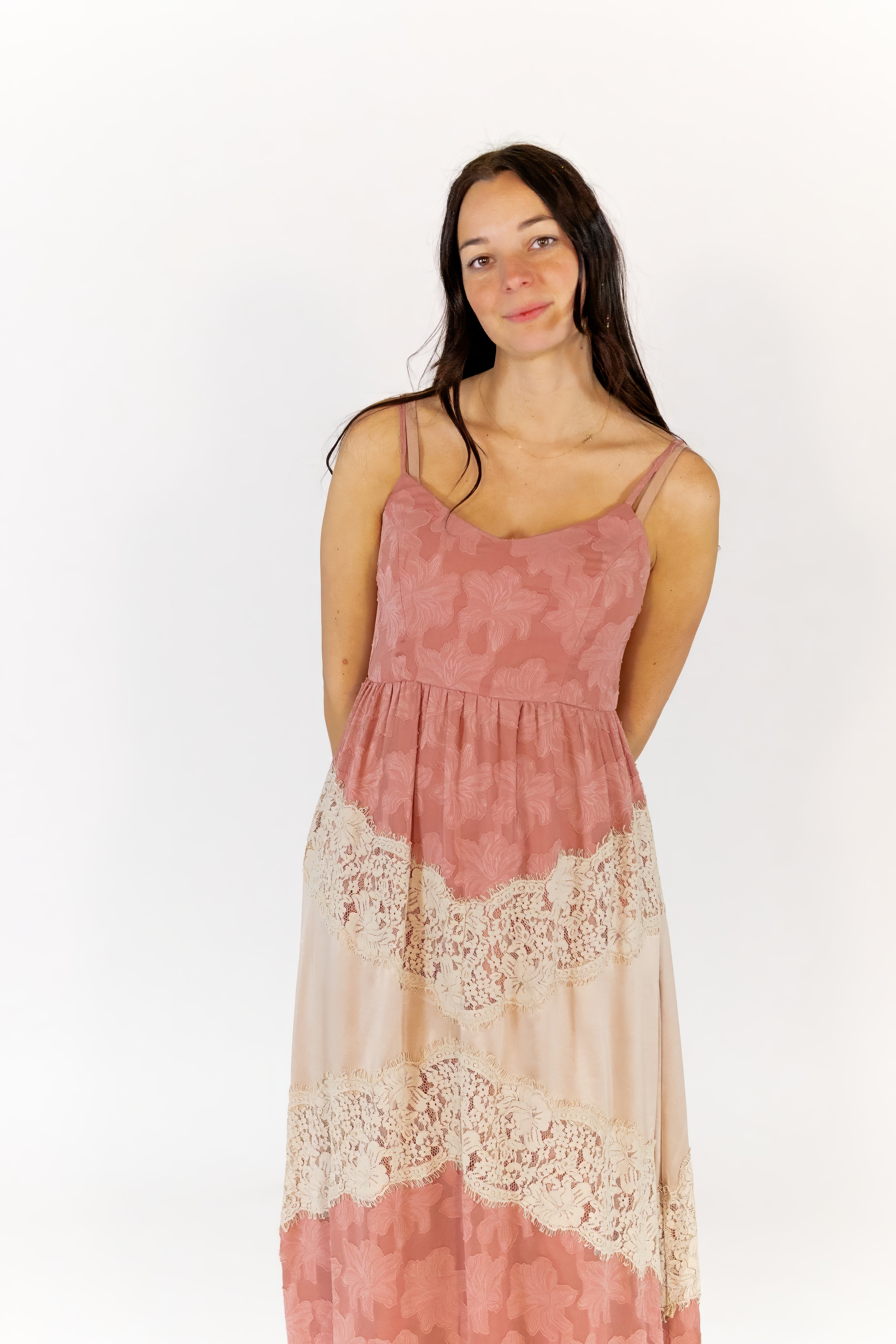 Oaklen Lace Inset Maxi Dress