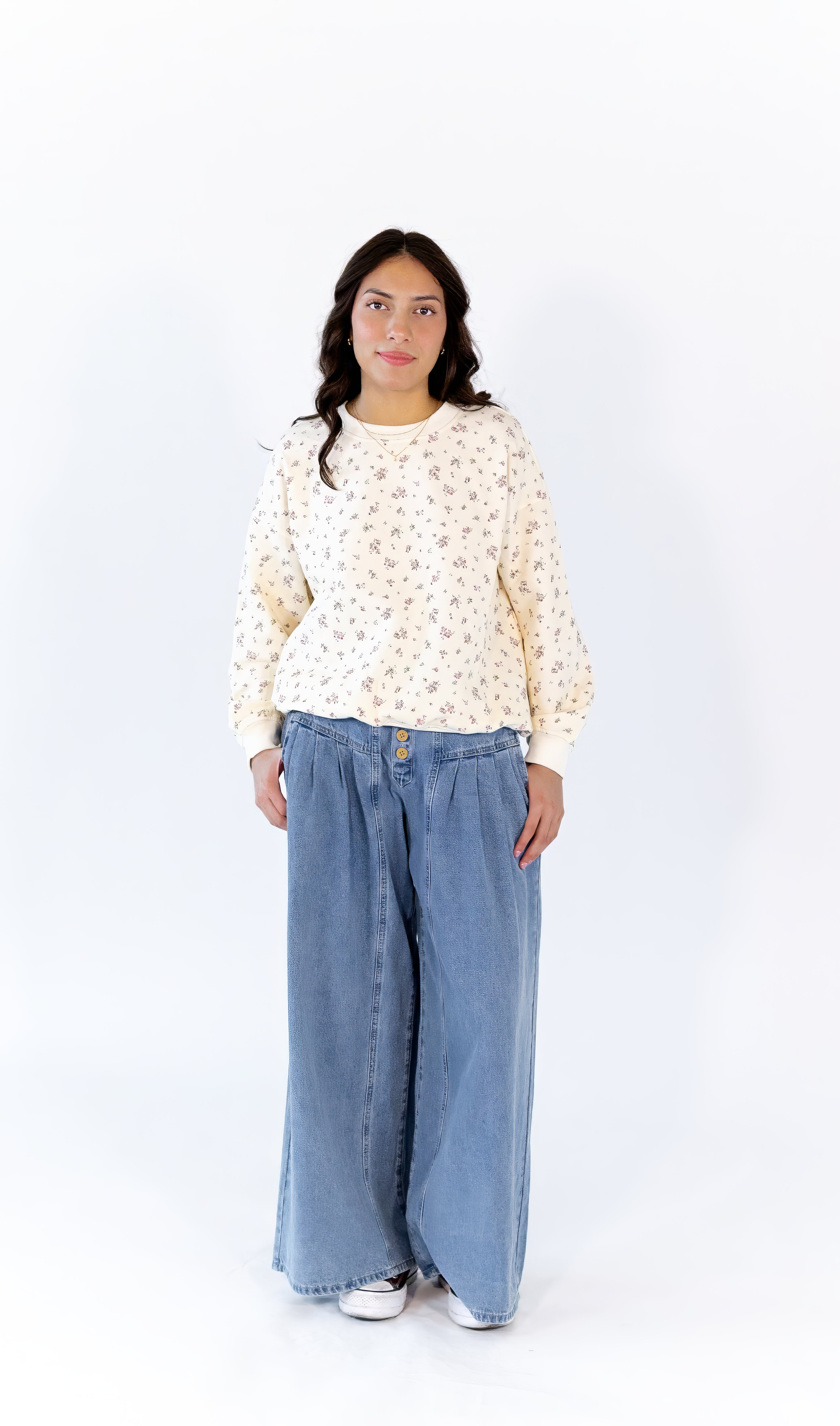 Lidia Ditsy Floral Crewneck