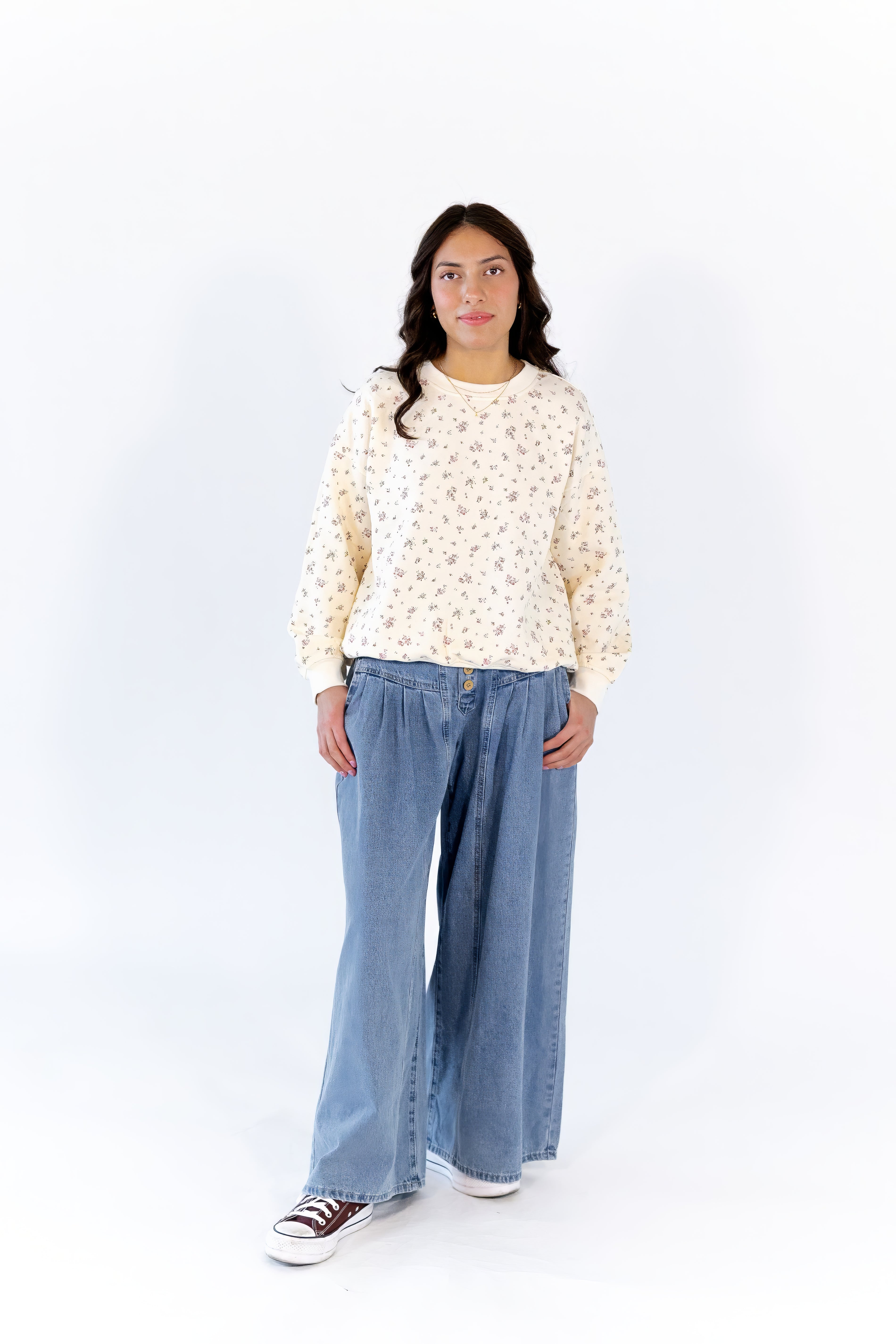 Lidia Ditsy Floral Crewneck