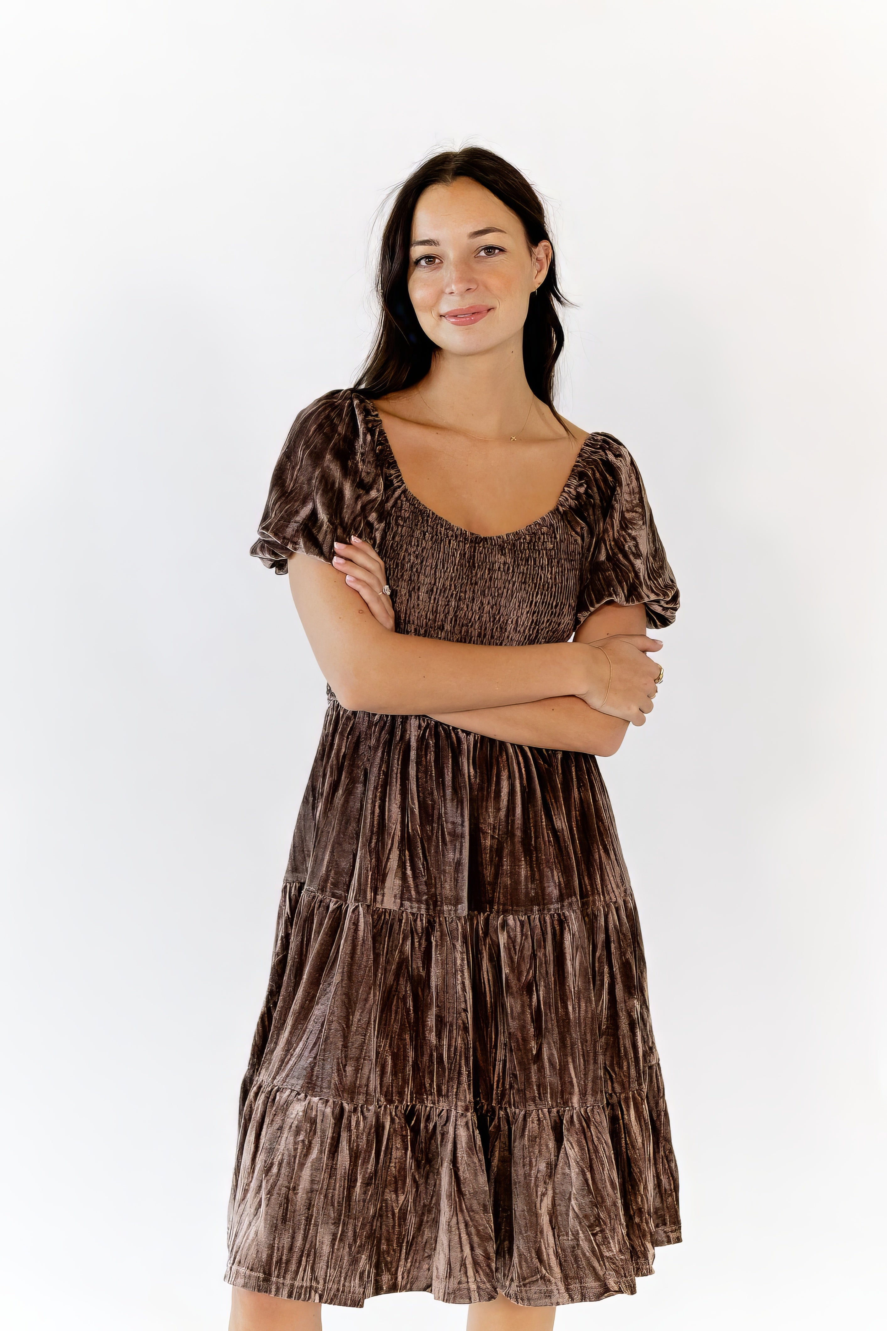 Johanna Crushed Velvet Dress