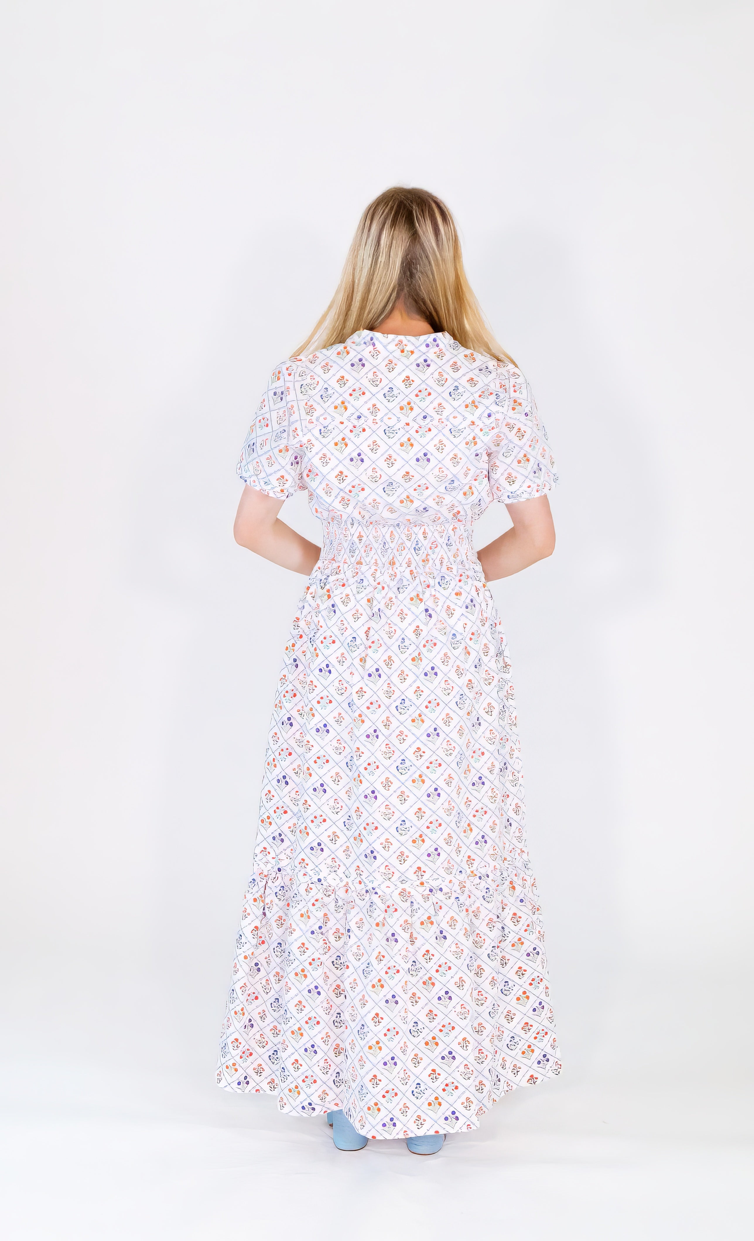 Sicily Vintage Floral Maxi Dress