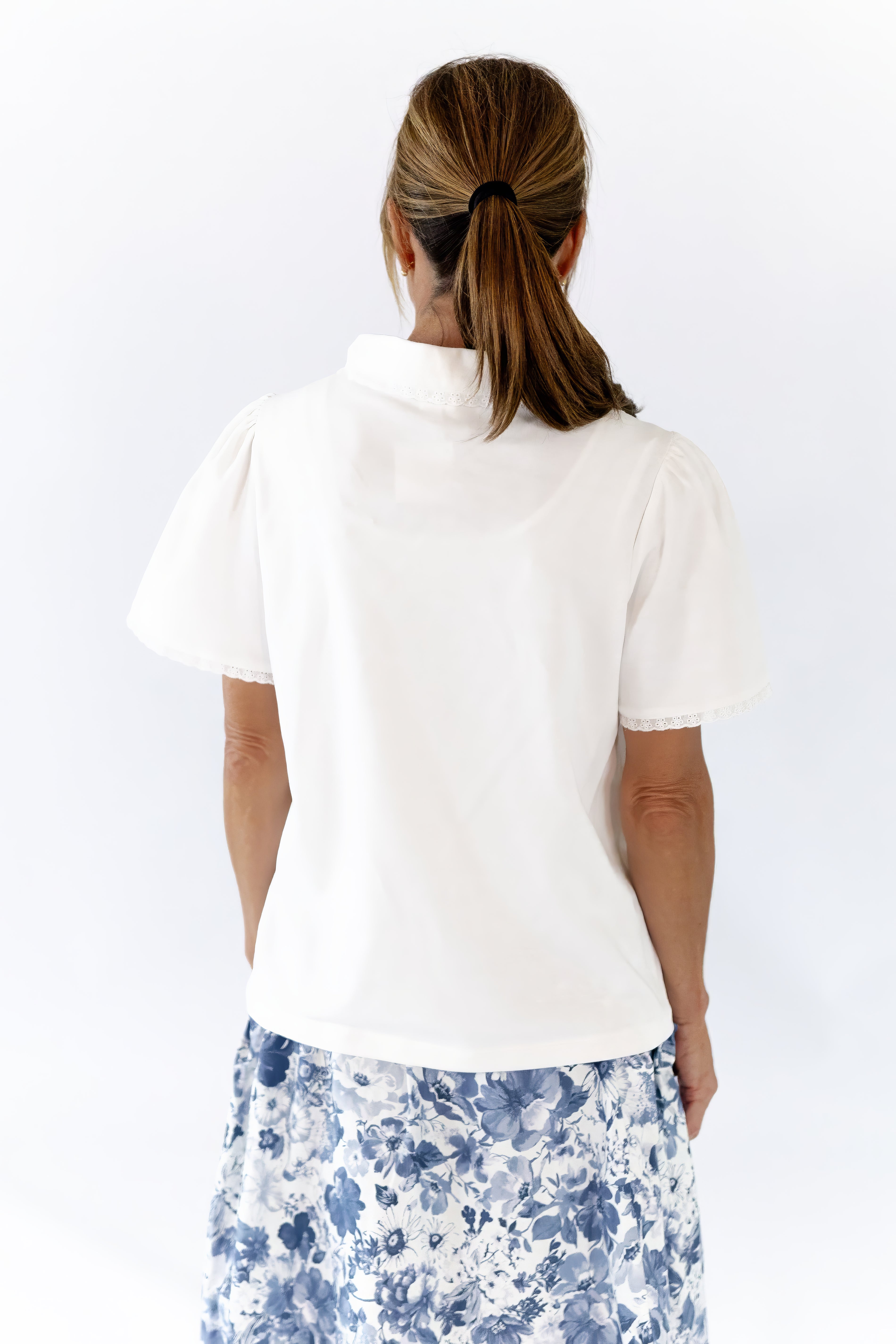 Estie Collared Polo · White