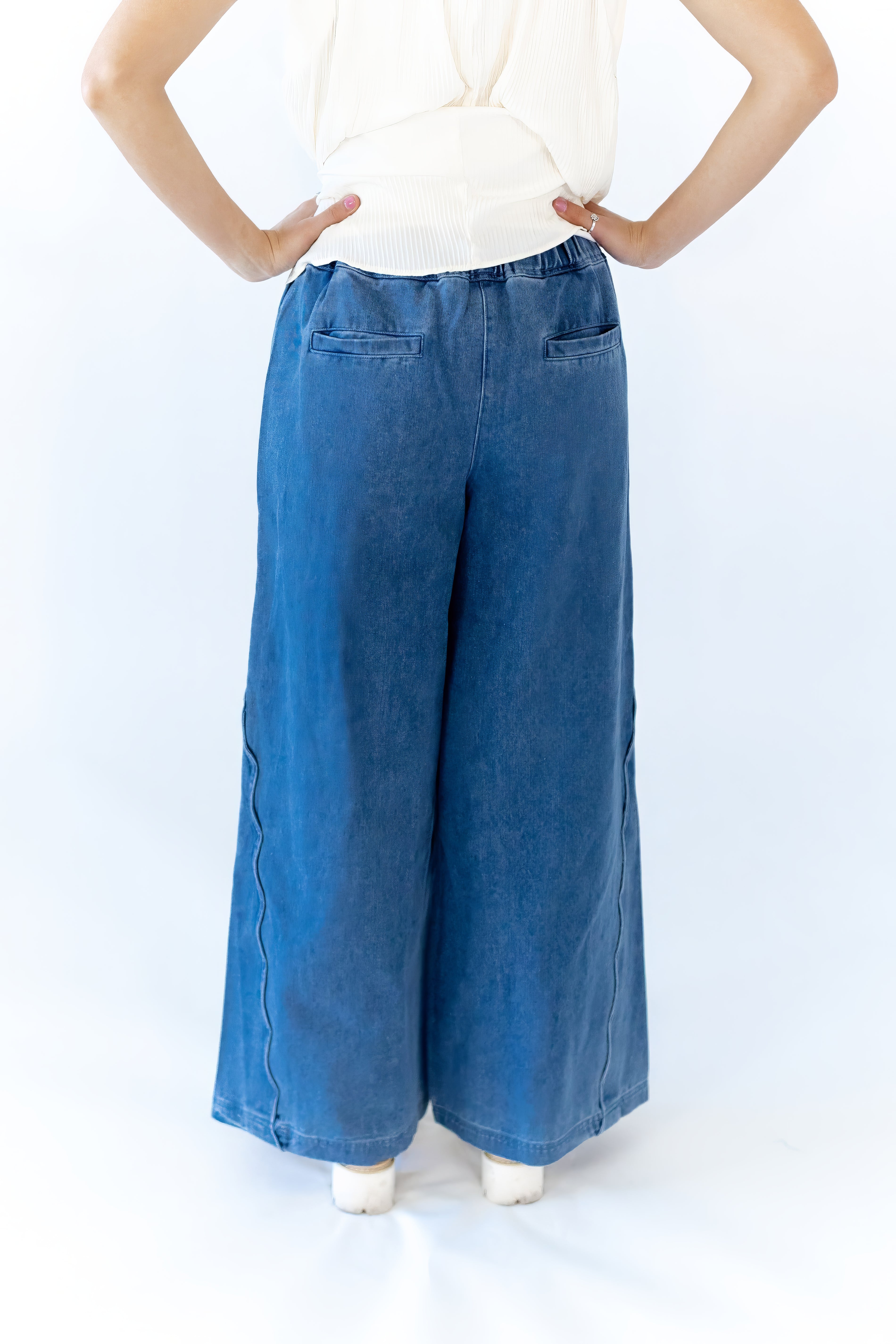 Scallop Side Detail Denim