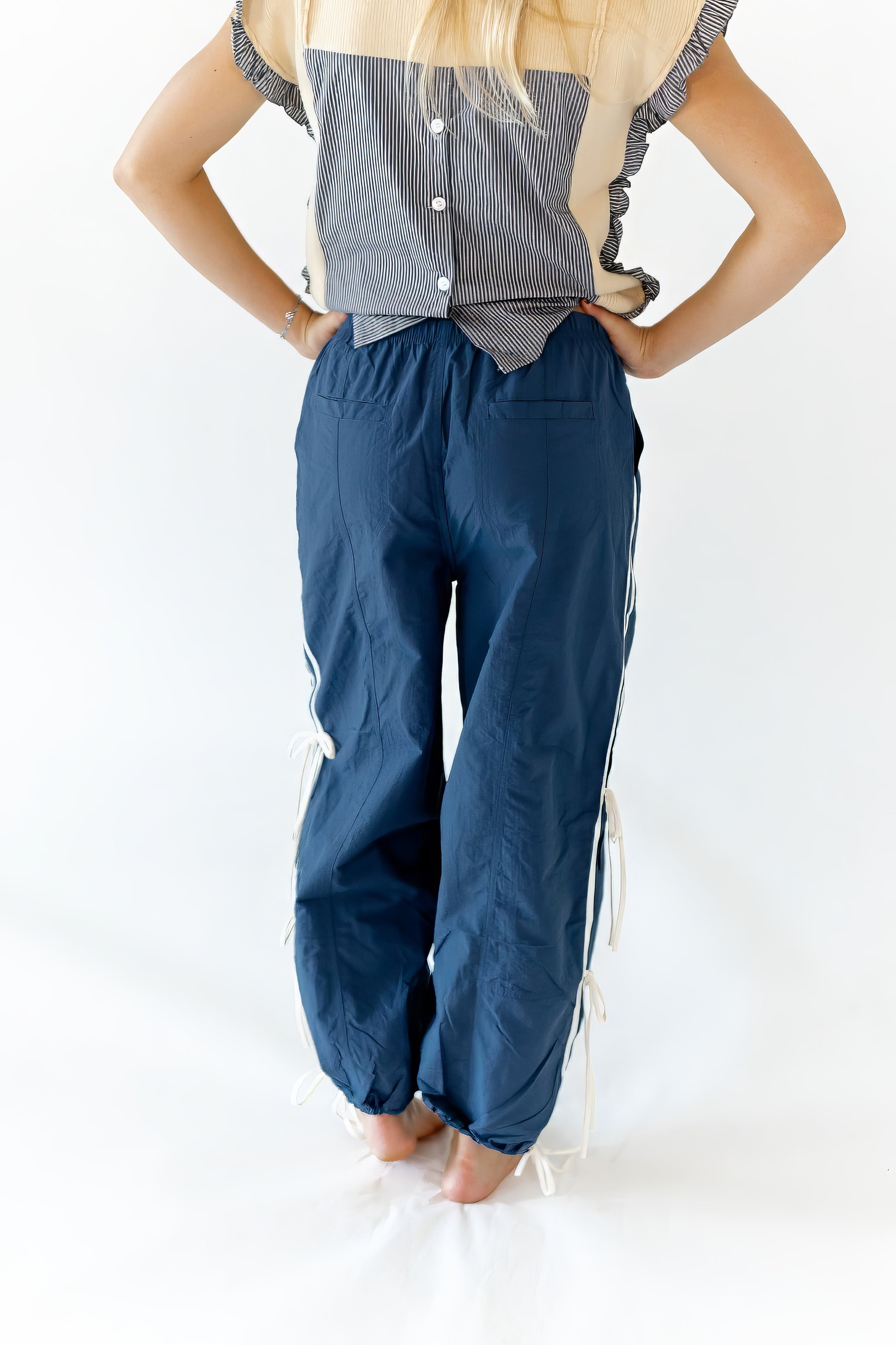 Jetson Side Tie Joggers · Blue