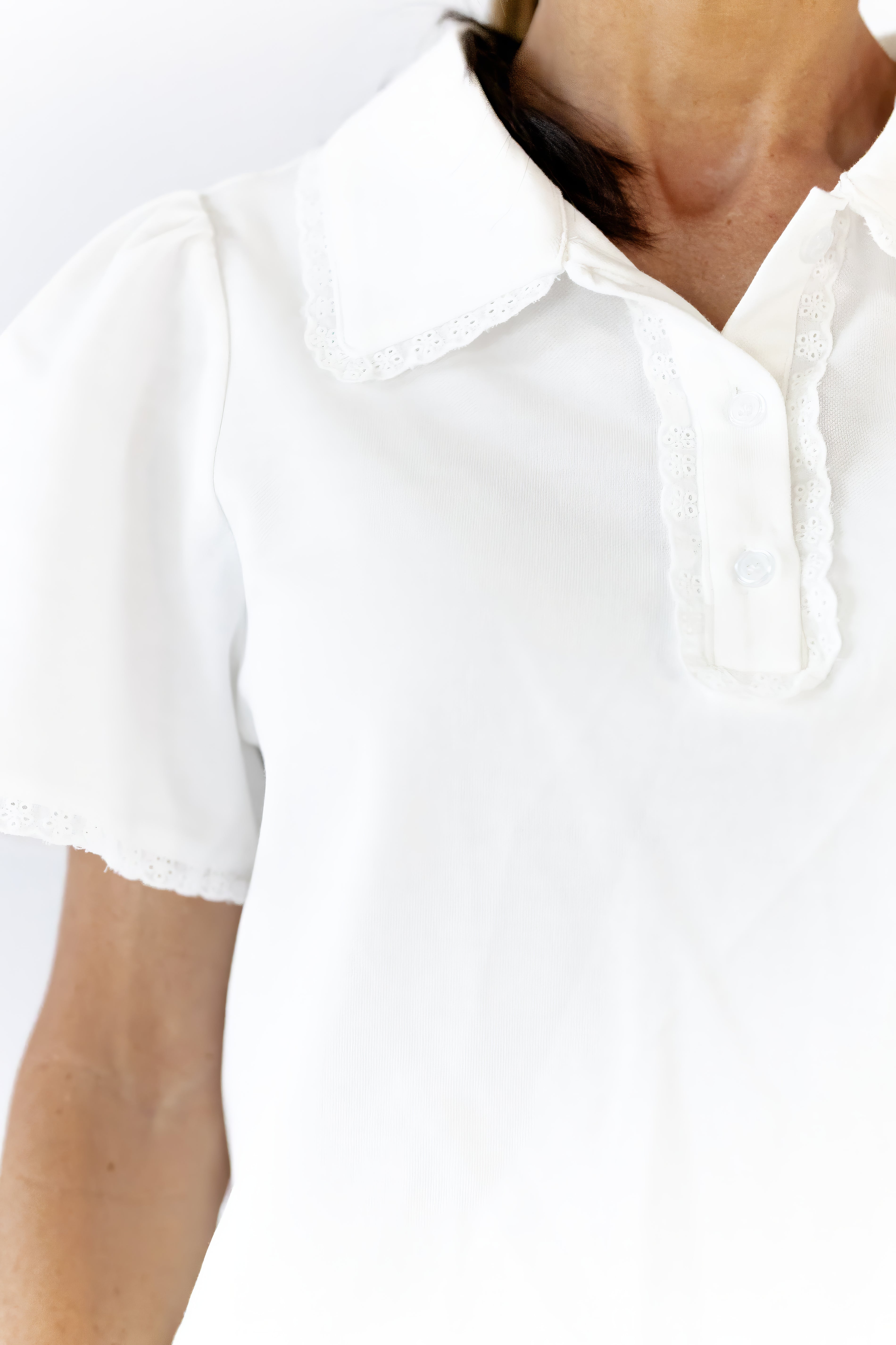 Estie Collared Polo · White