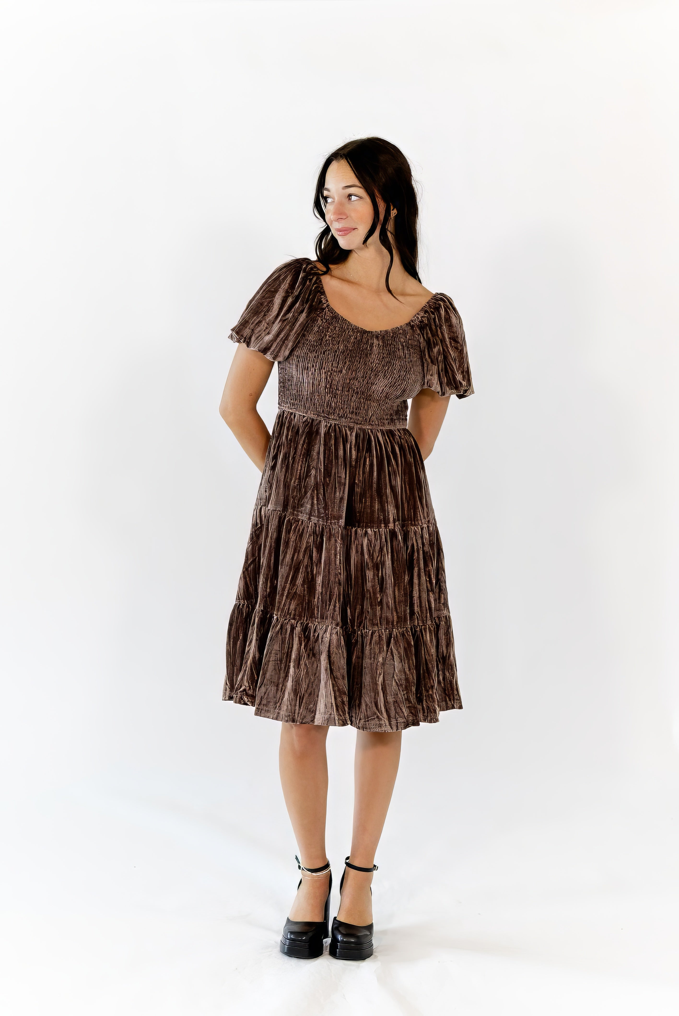 Johanna Crushed Velvet Dress