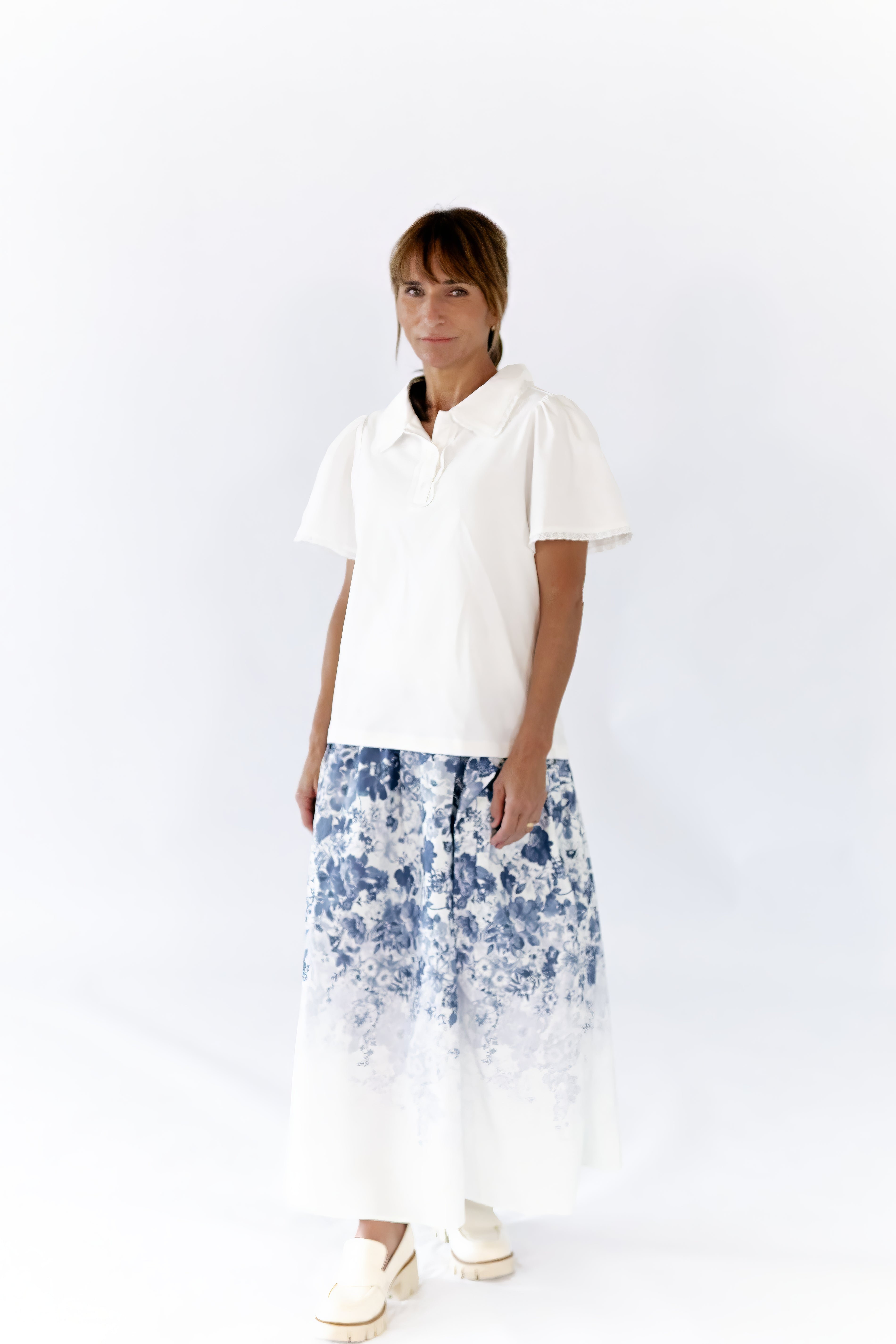 Estie Collared Polo · White