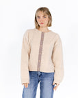 Hadley Plaid Seam Cardigan