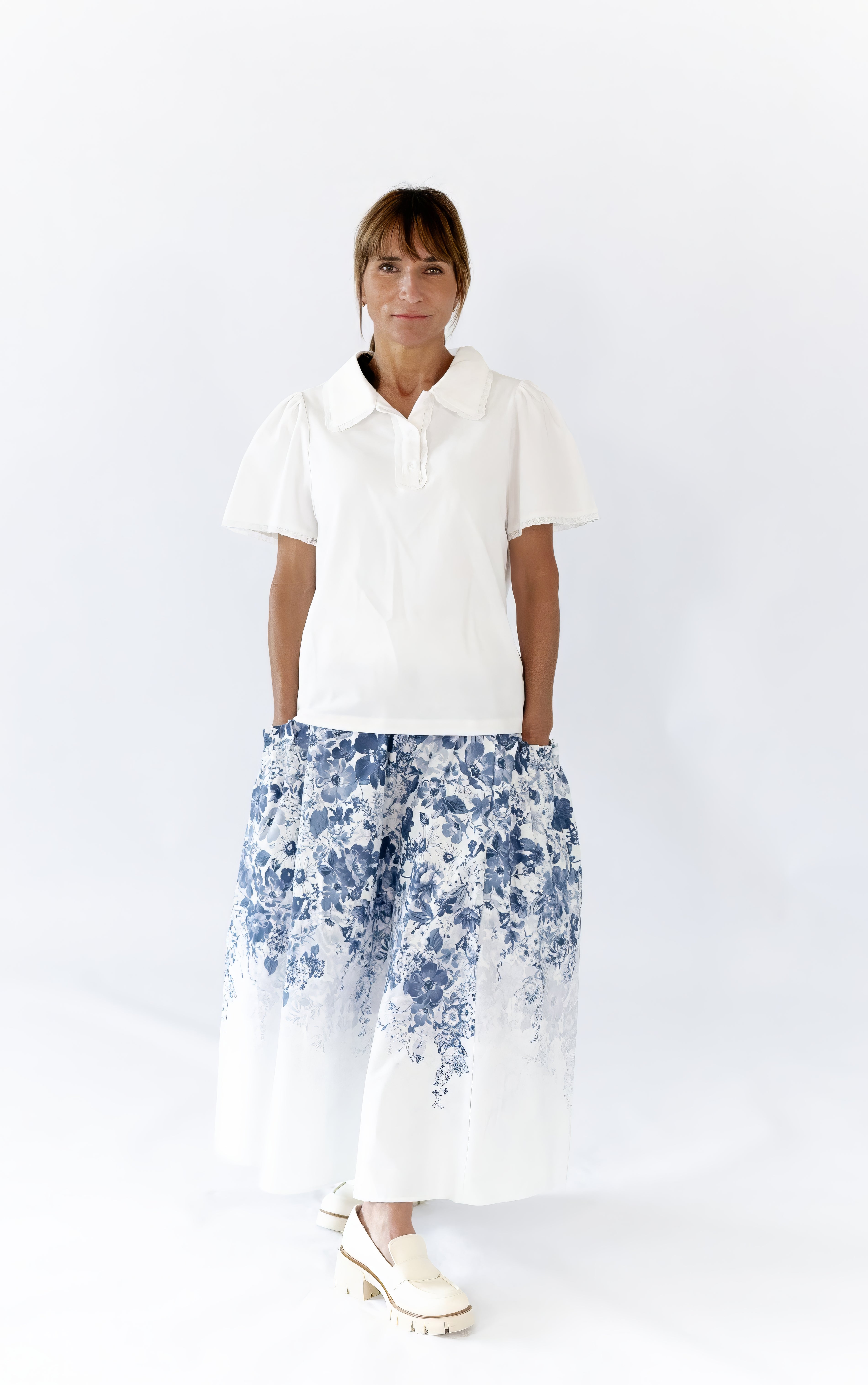 Estie Collared Polo · White