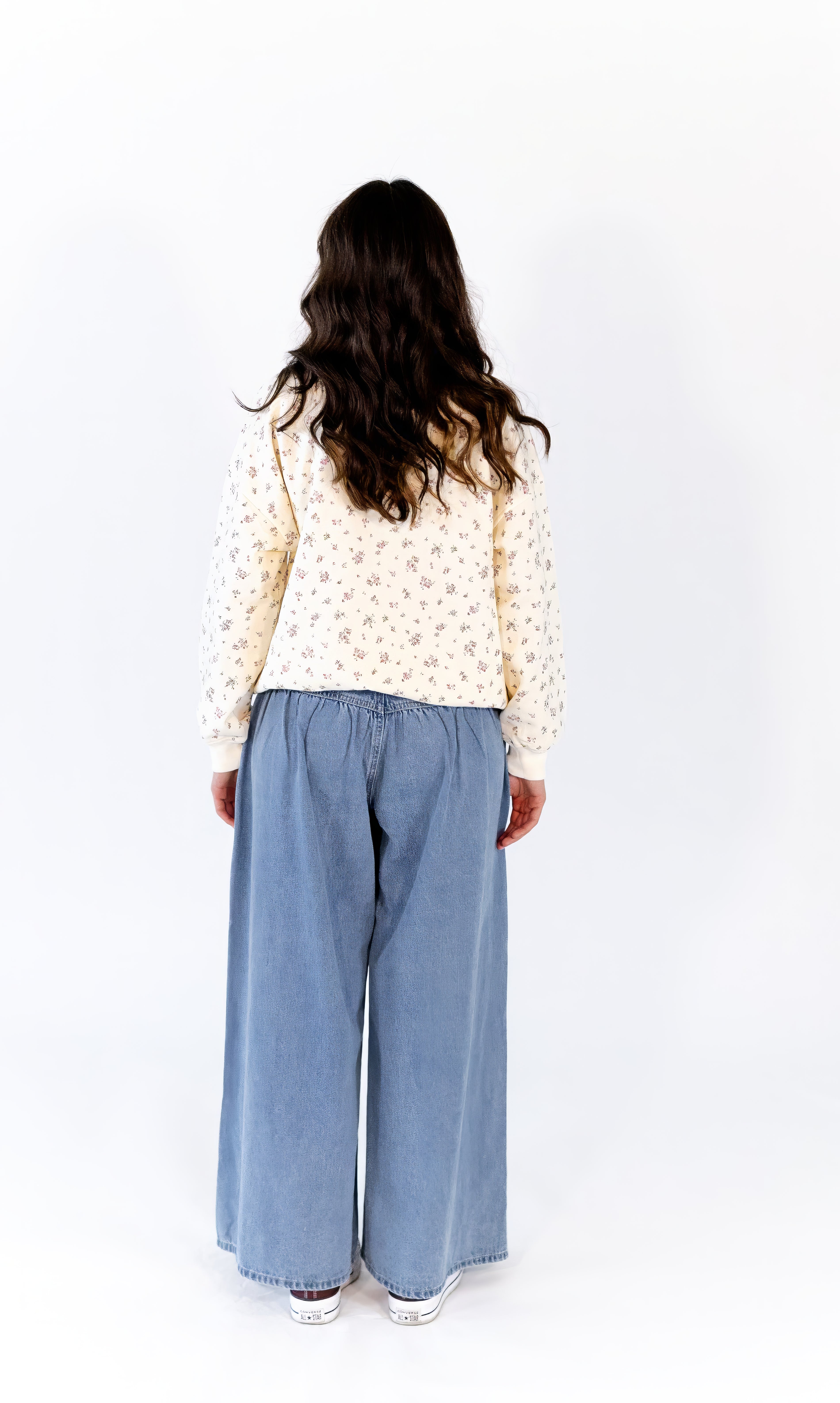 Carter Button Detail Flare Denim