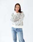 Nox Floral Button Down Sweater