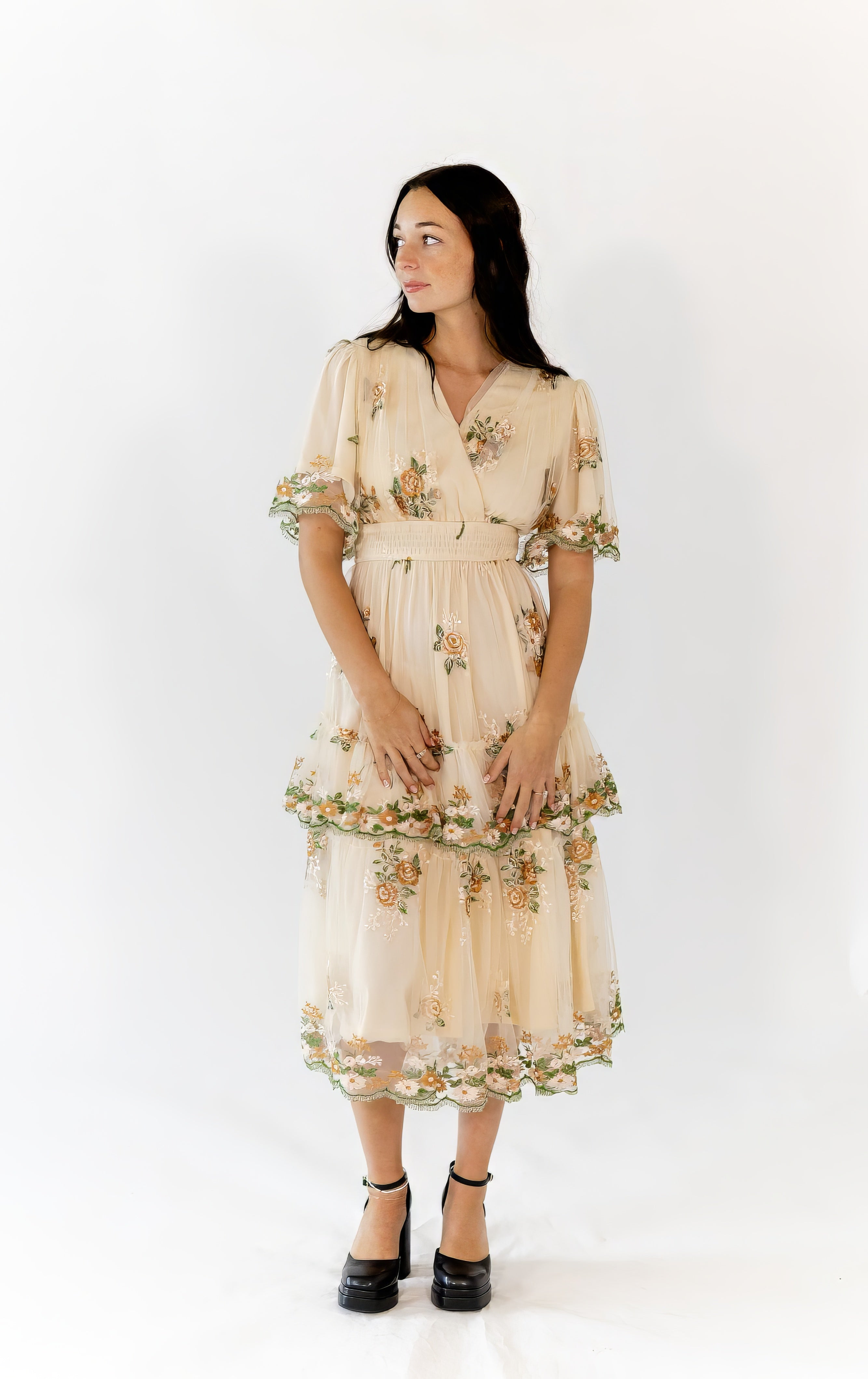 Daliah Embroidered Dress
