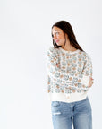 Nox Floral Button Down Sweater