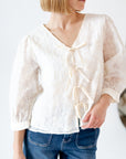 Lila Lace Bow Top