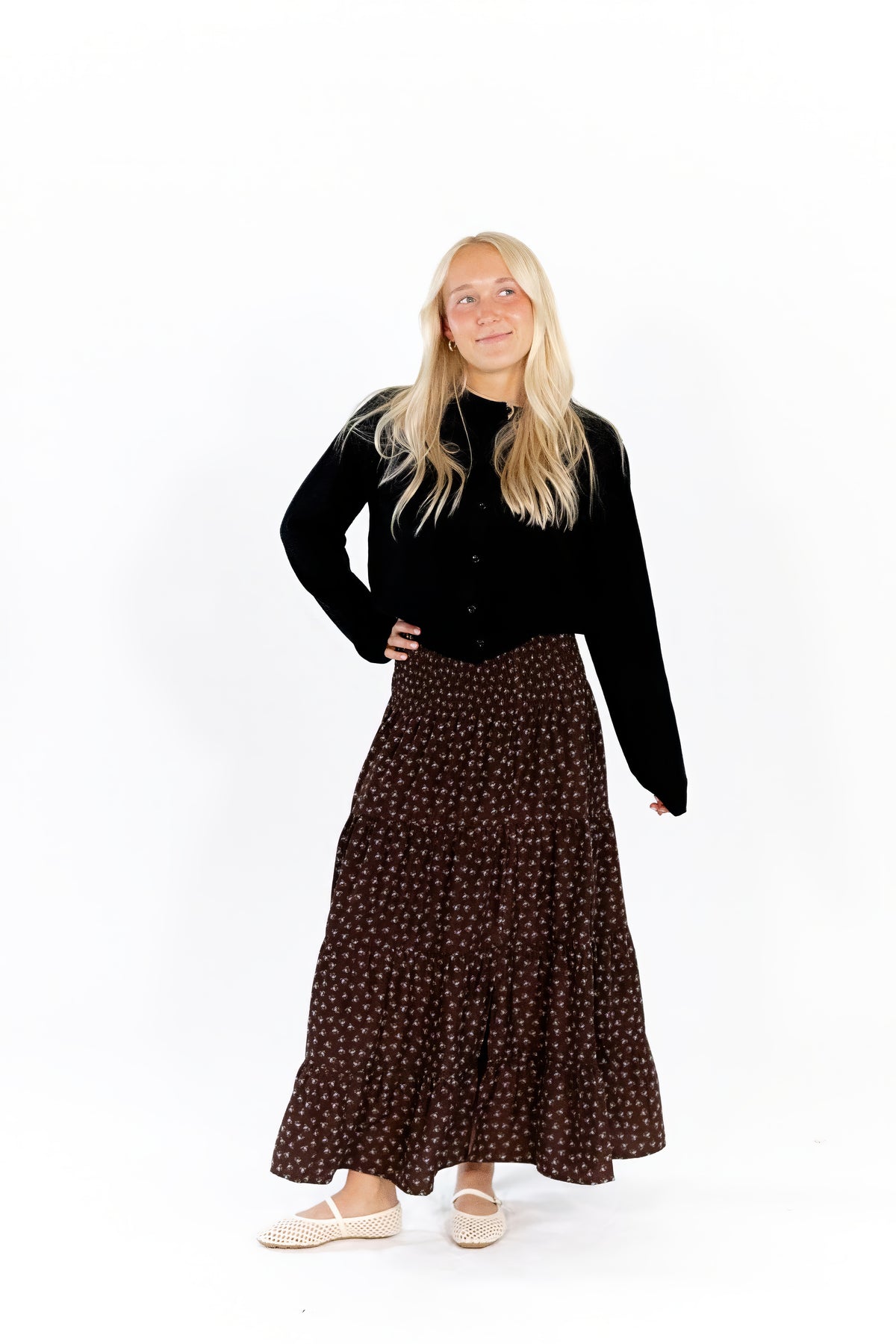 Sabine Button Up Cardigan · Black